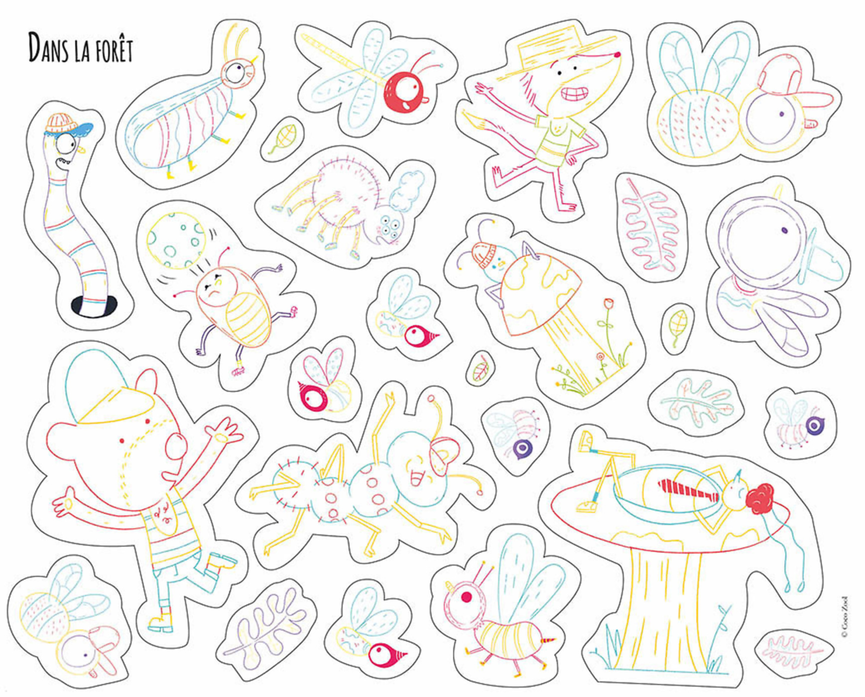 Ma Pochette D'artiste - Mes Autocollants À Colorier - Drôles D'animaux