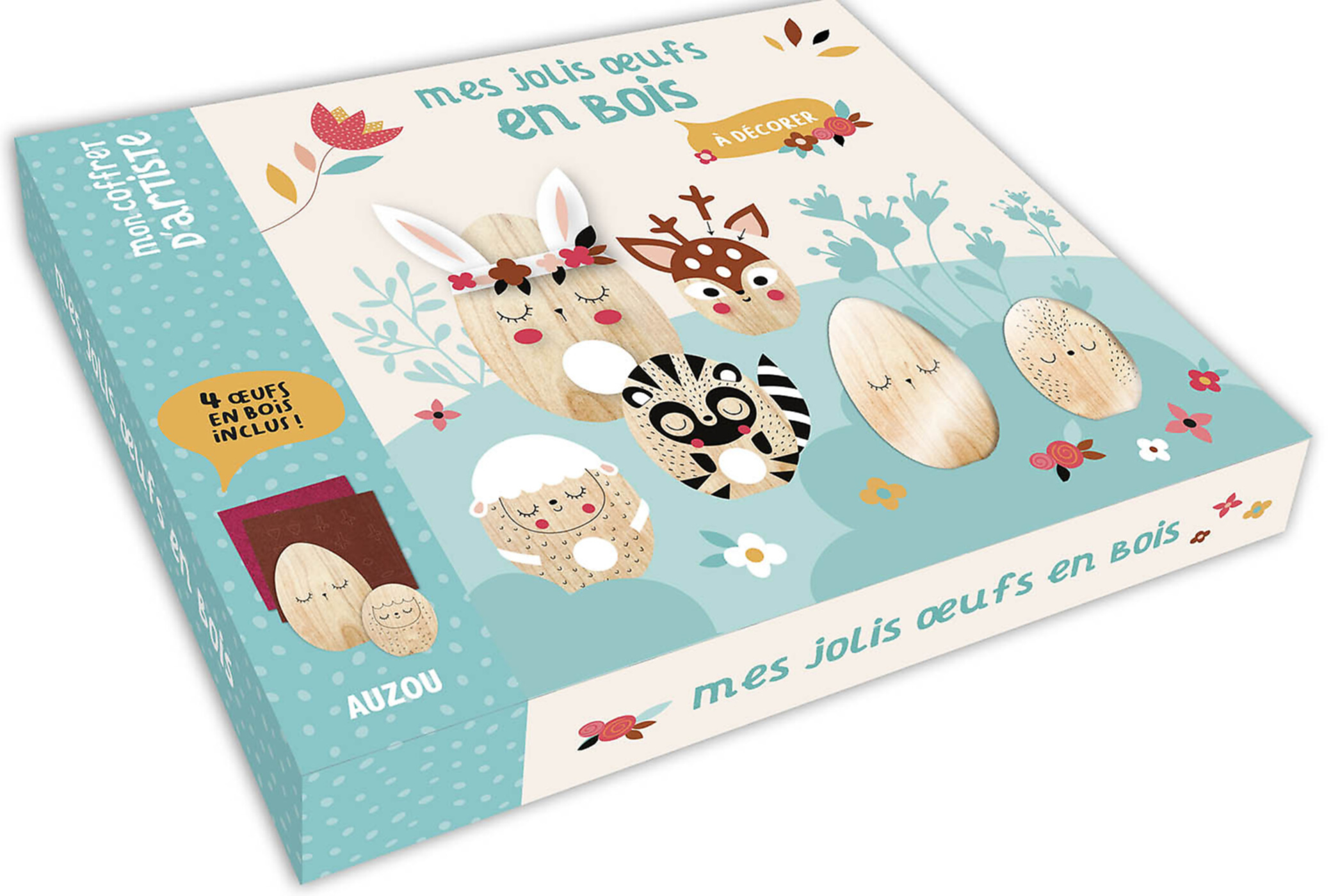 Mon Coffret D'artiste - Mes Jolis Oeufs En Bois - À Décorer Mon Coffret D'artiste - Mes Jolis Oeufs En Bois - À Décorer