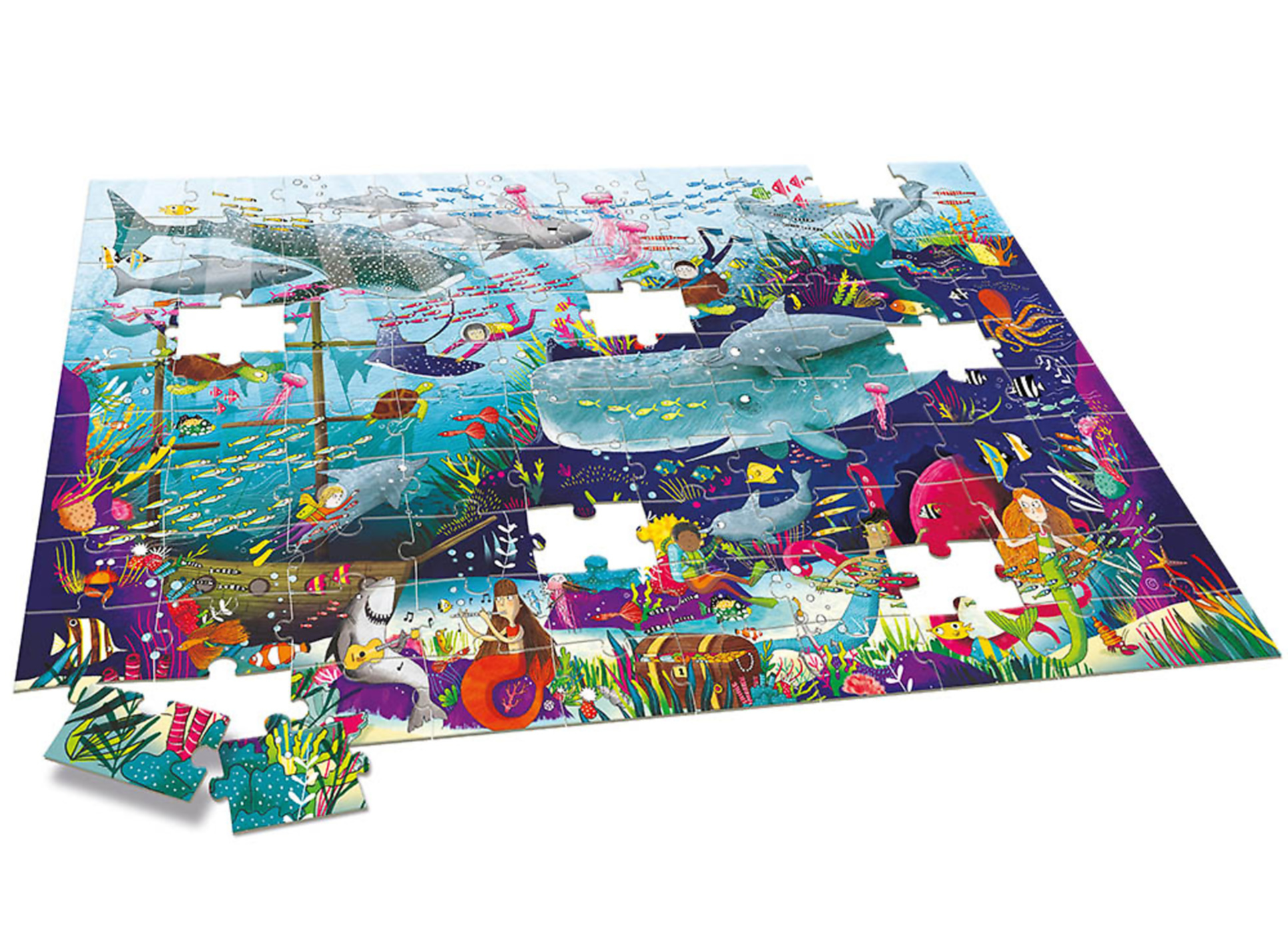 Mon Puzzle Du Monde Sous-Marin (100 Pièces)