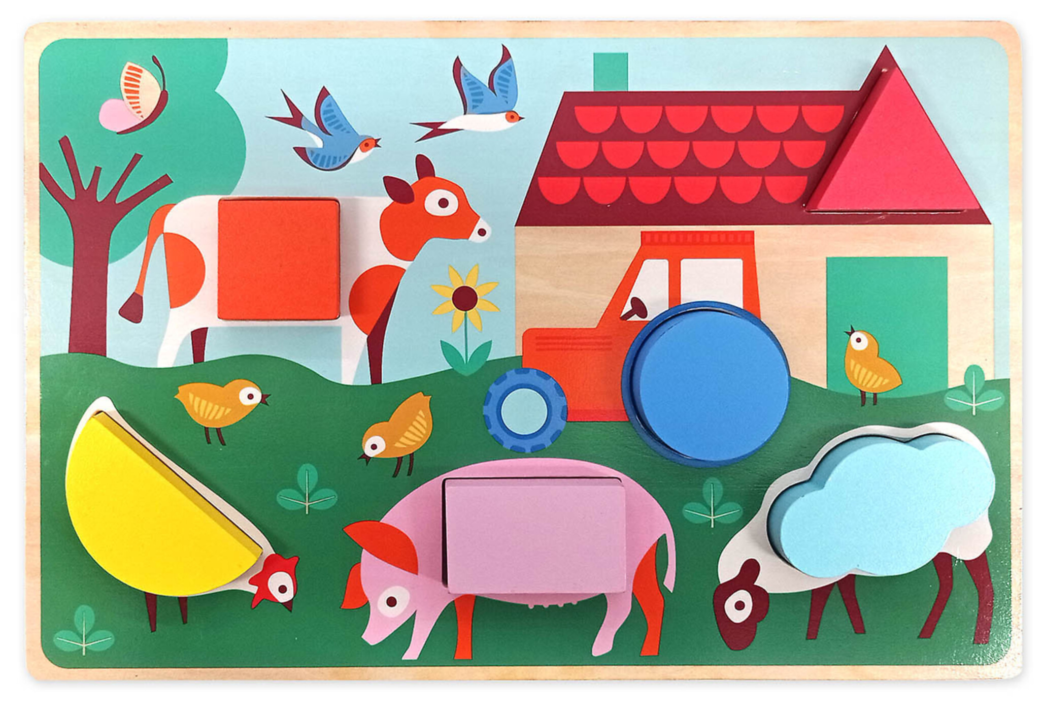 Mon Puzzle Formes En Bois - La Ferme Mon Puzzle Formes En Bois - La Ferme