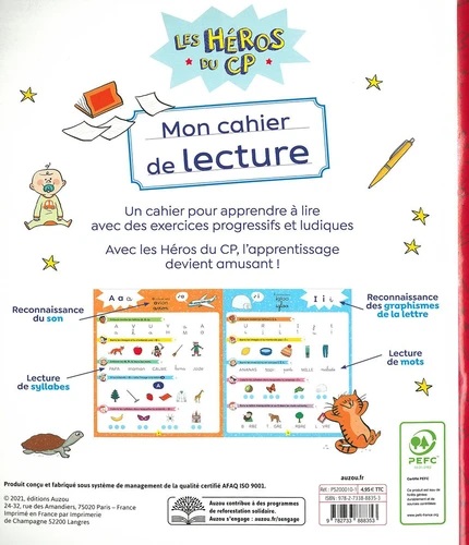 Les Héros Du Cp - Mon Cahier De Lecture