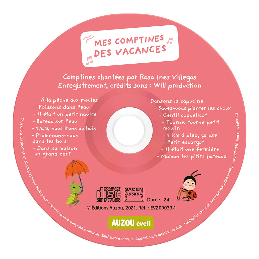 Mes Premiers Livres À Écouter - Mes Comptines Des Vacances Mes Premiers Livres À Écouter - Mes Comptines Des Vacances