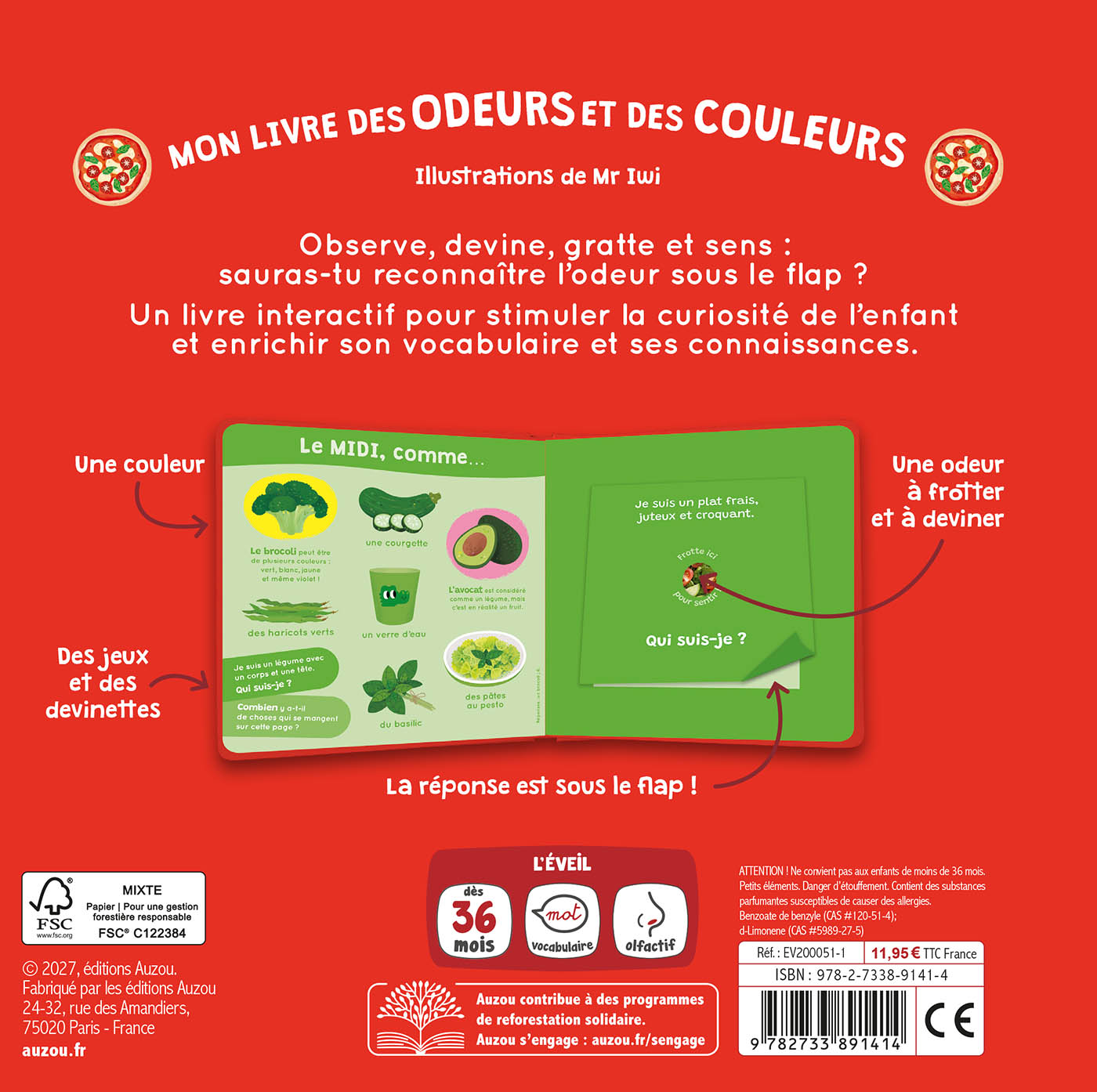 Mon Livre Des Odeurs Et Des Couleurs - À Table !