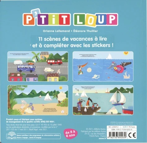 Mon Cahier D'activites P'tit Loup - Special Été