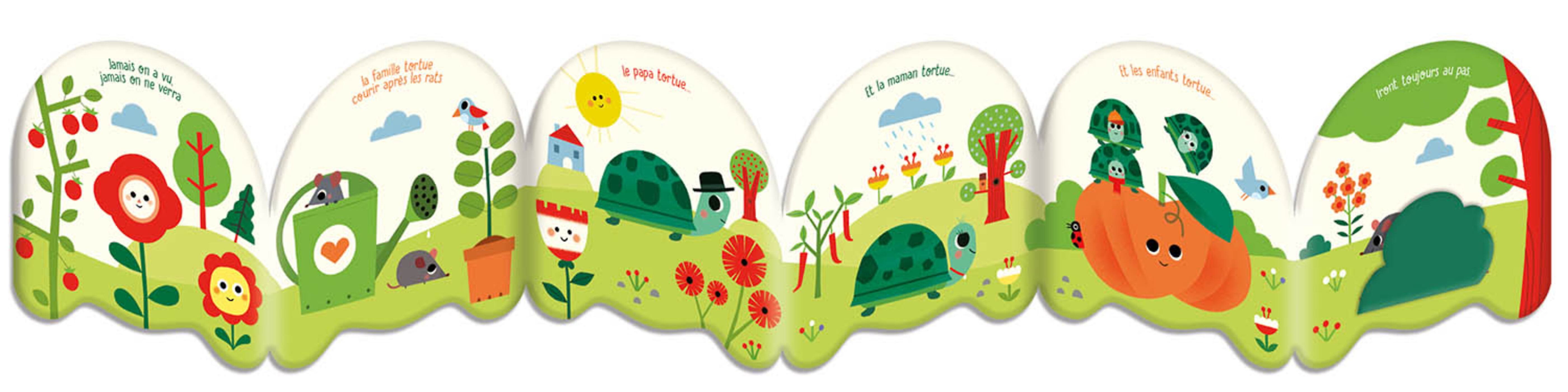 Comptines Tissu Accordéon  - La Famille Tortue