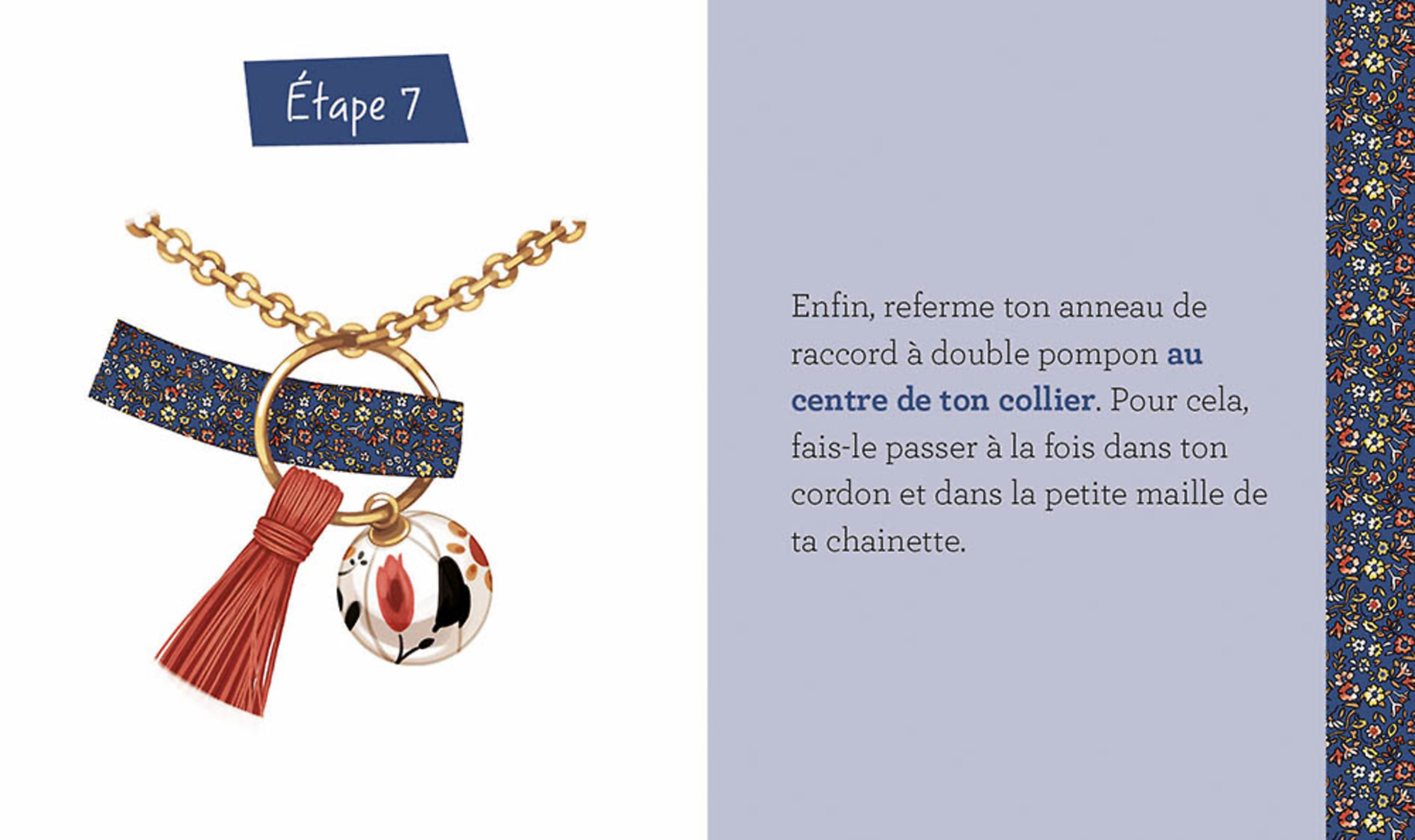 Mon Superbe Bijou - Mon Joli Collier En Liberty À Pompon