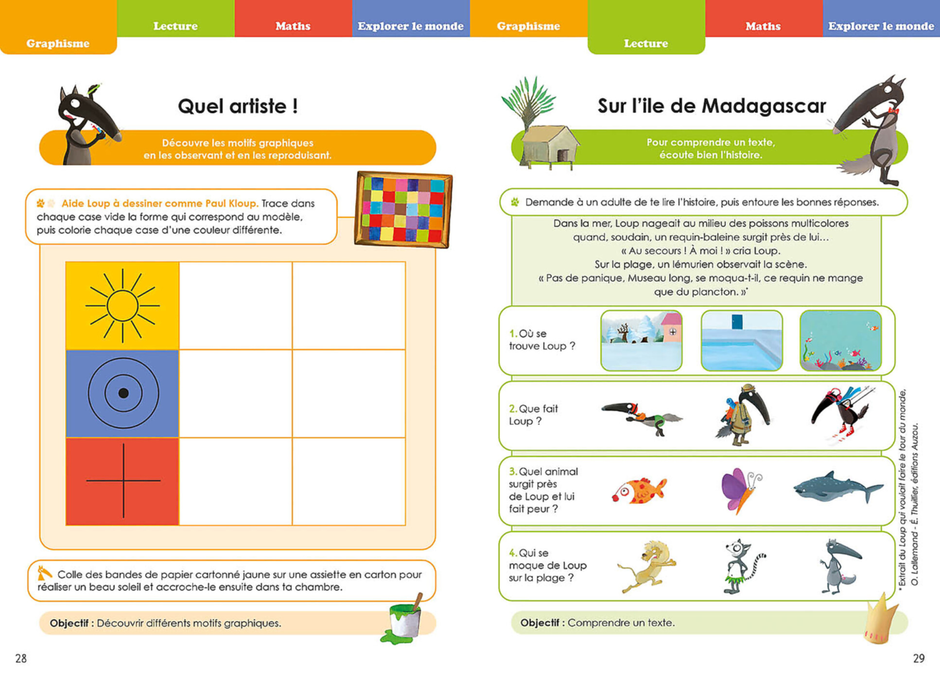 Mon Cahier Loup En Vacances - De La Ps À La Ms - 2026