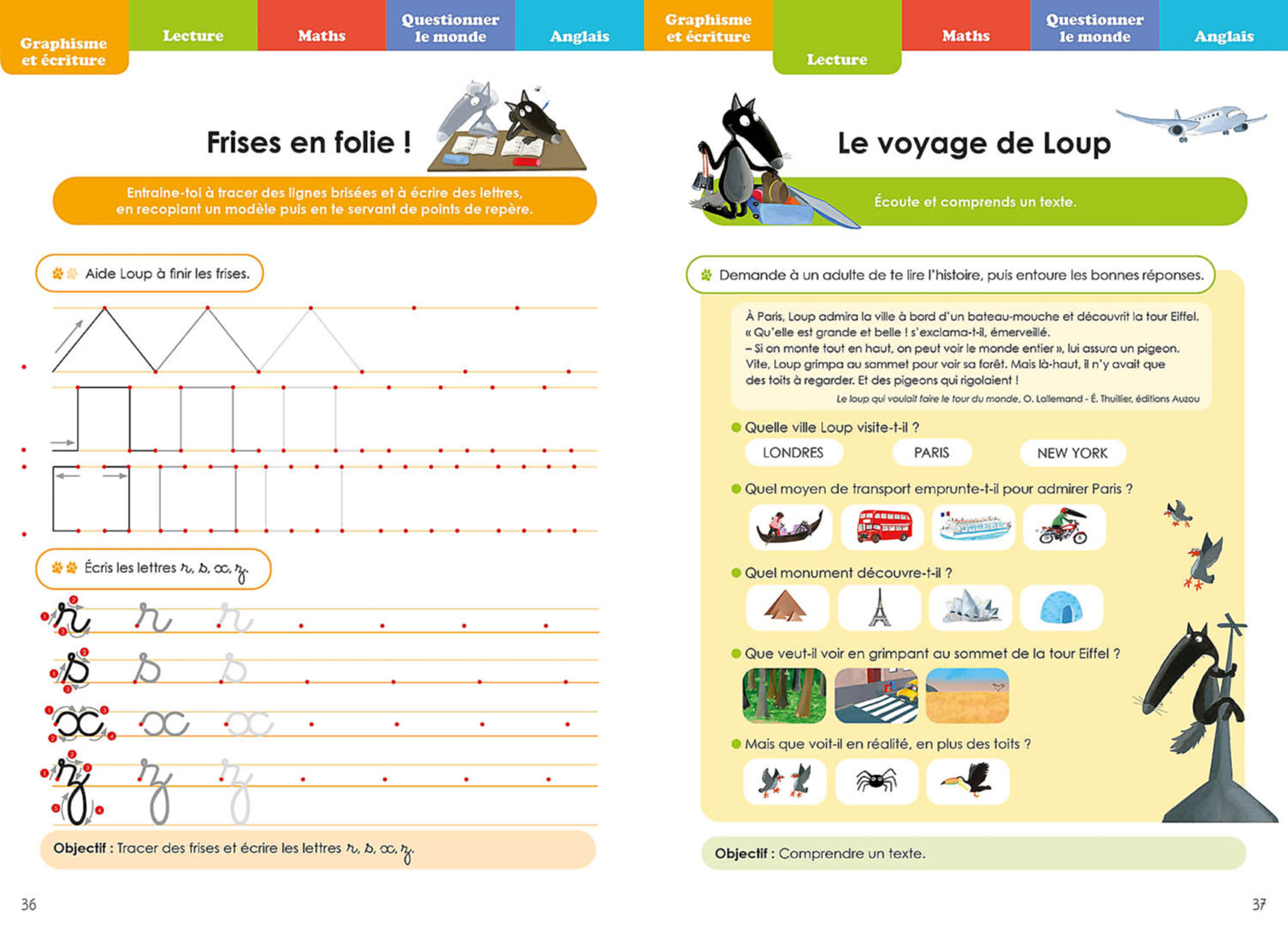 Mon Cahier Loup En Vacances - De La Gs Au Cp - 2026