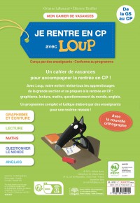 Mon Cahier Loup En Vacances - De La Gs Au Cp - 2026