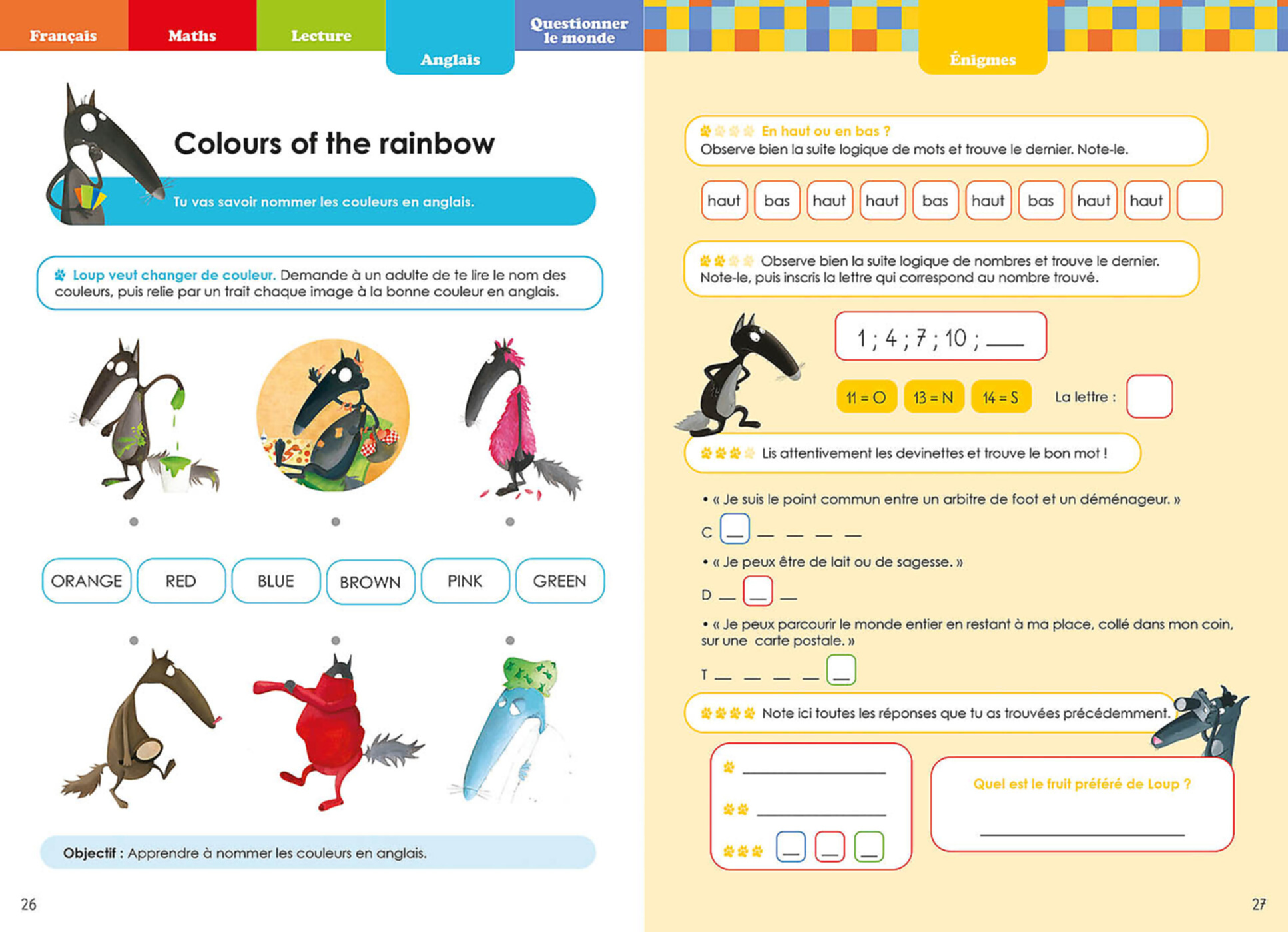 Mon Cahier Loup En Vacances - Du Cp Au Ce1 - 2026