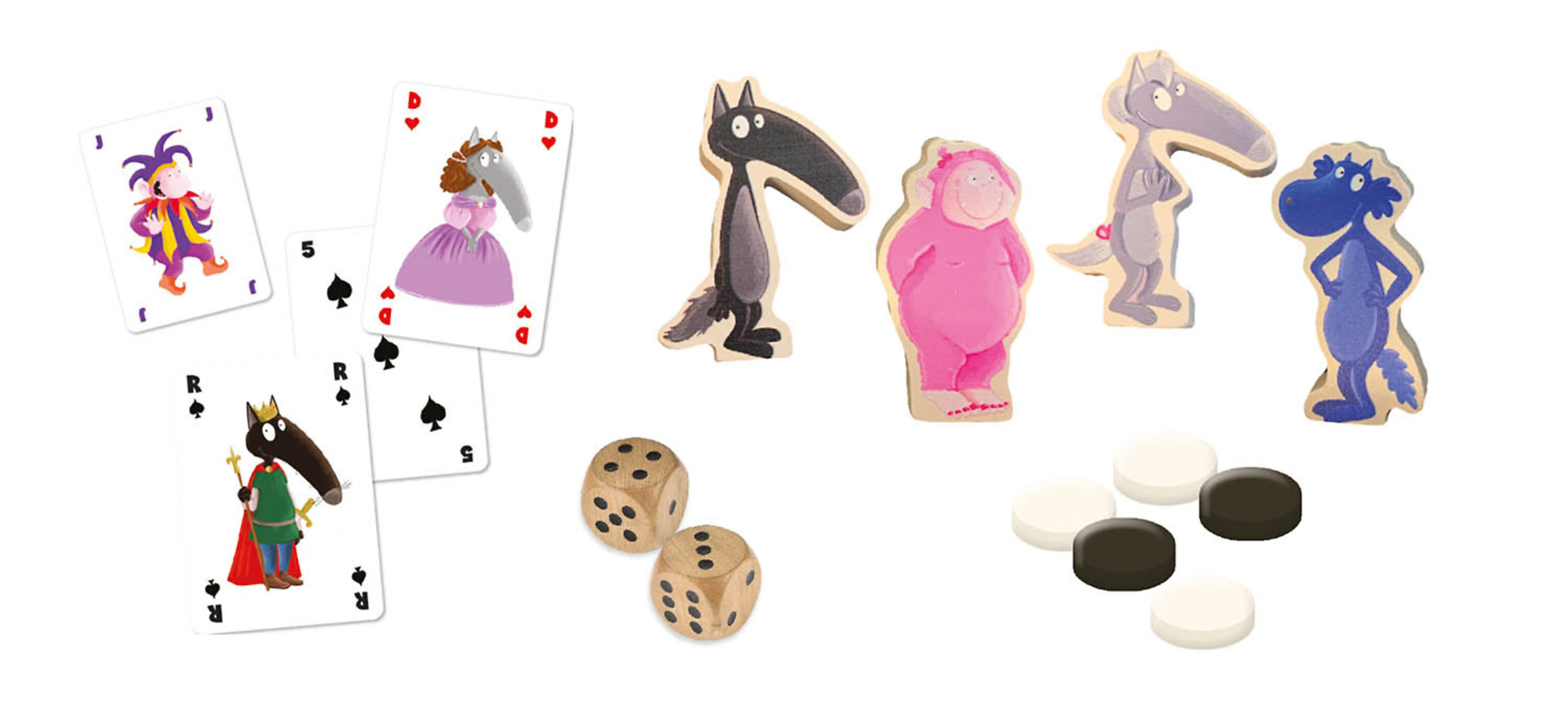 Grand Jeu - Mon Coffret 10 Jeux Classiques Avec Loup