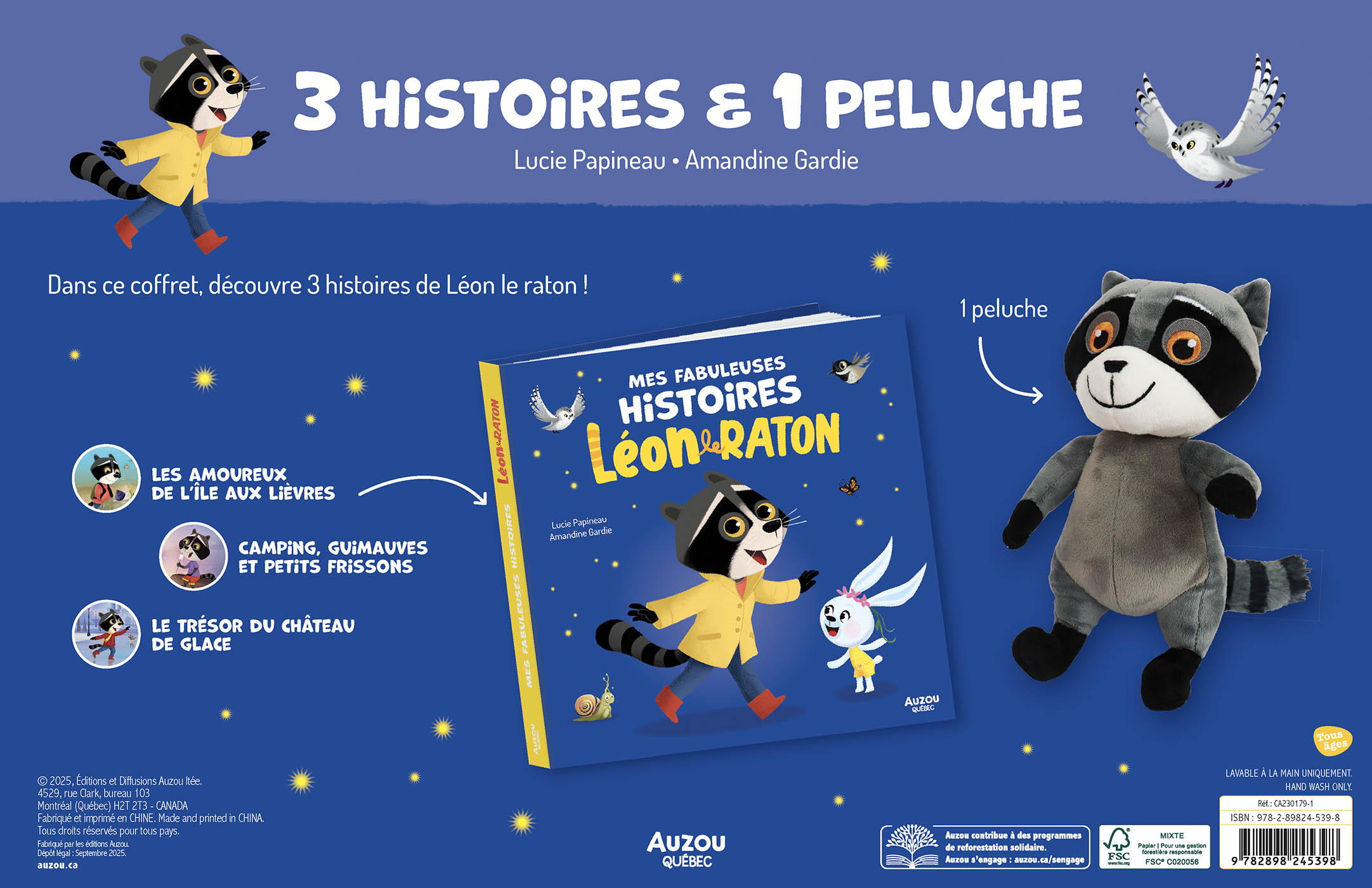 Mon Coffret Peluche - 3 Histoires Léon Le Raton (Librairie)