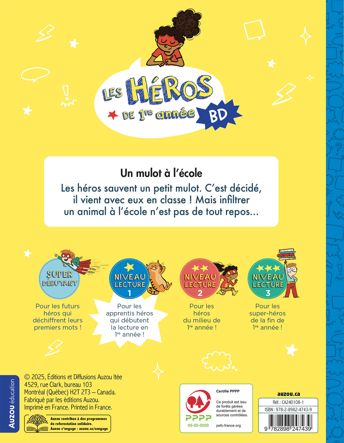 Les Héros De 1Re Année En Bd - Niveau 1 - Un Mulot À L'école