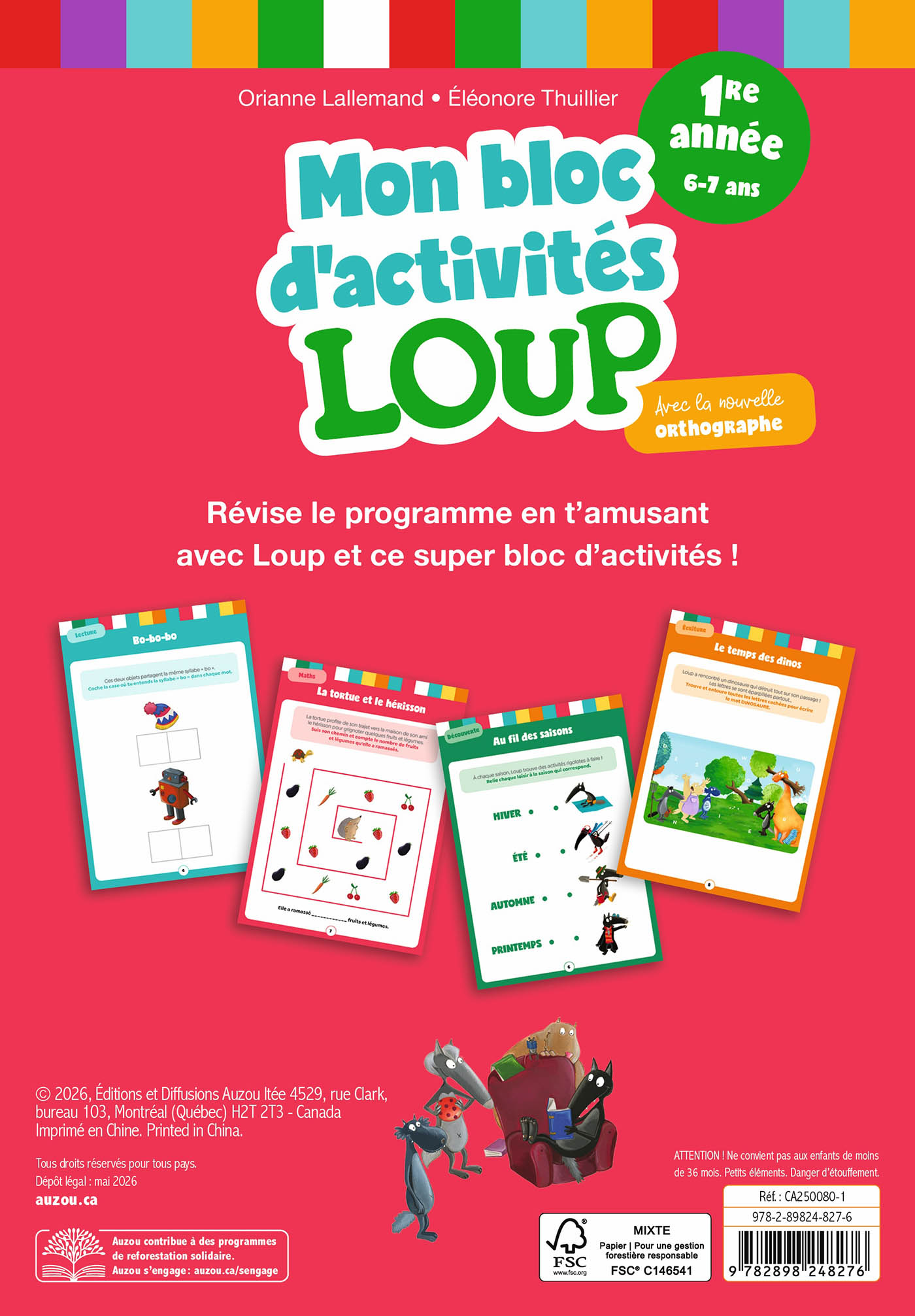 Mon Bloc D'activités Loup - 1Re Année