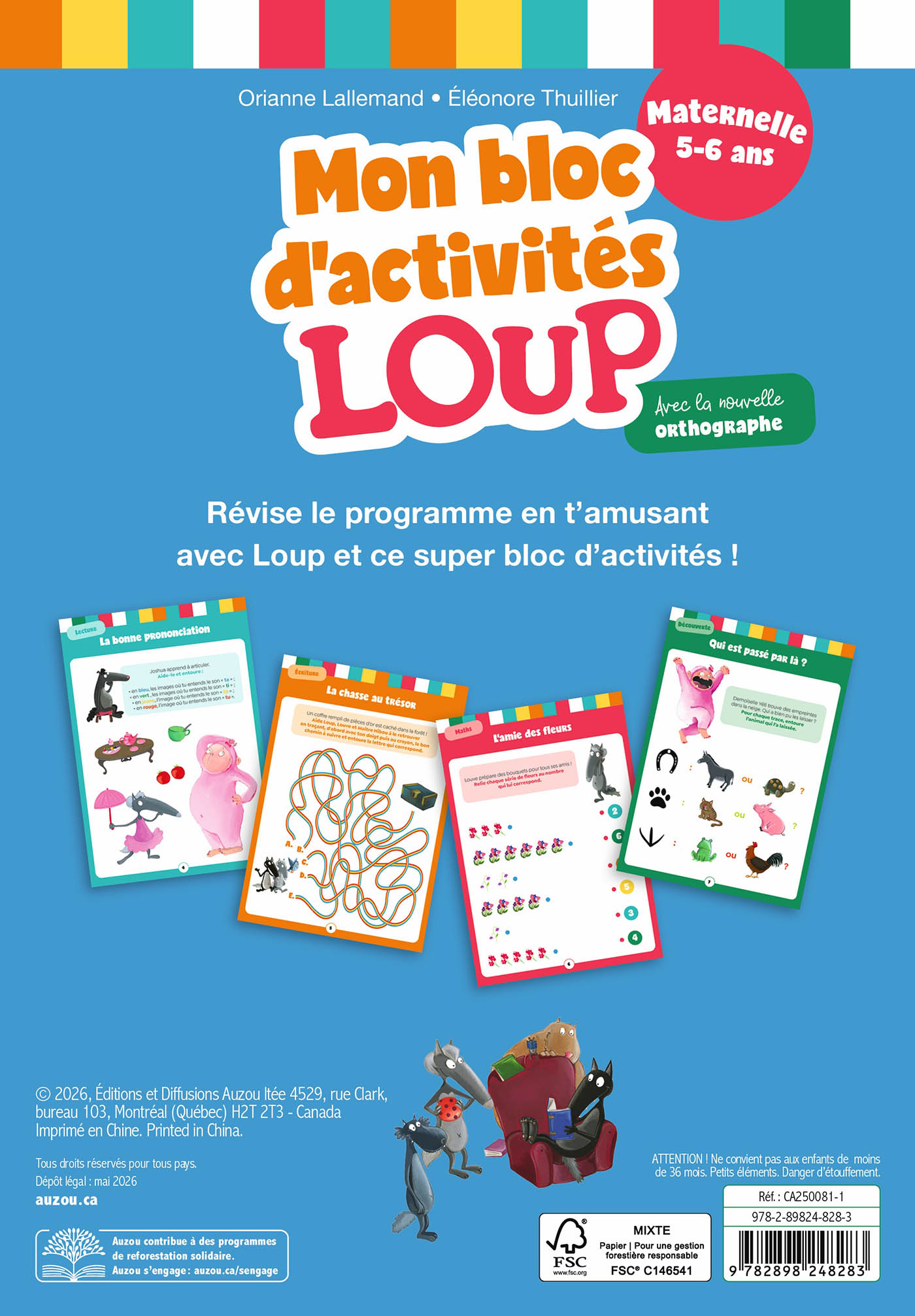 Mon Bloc D'activités Loup - Maternelle