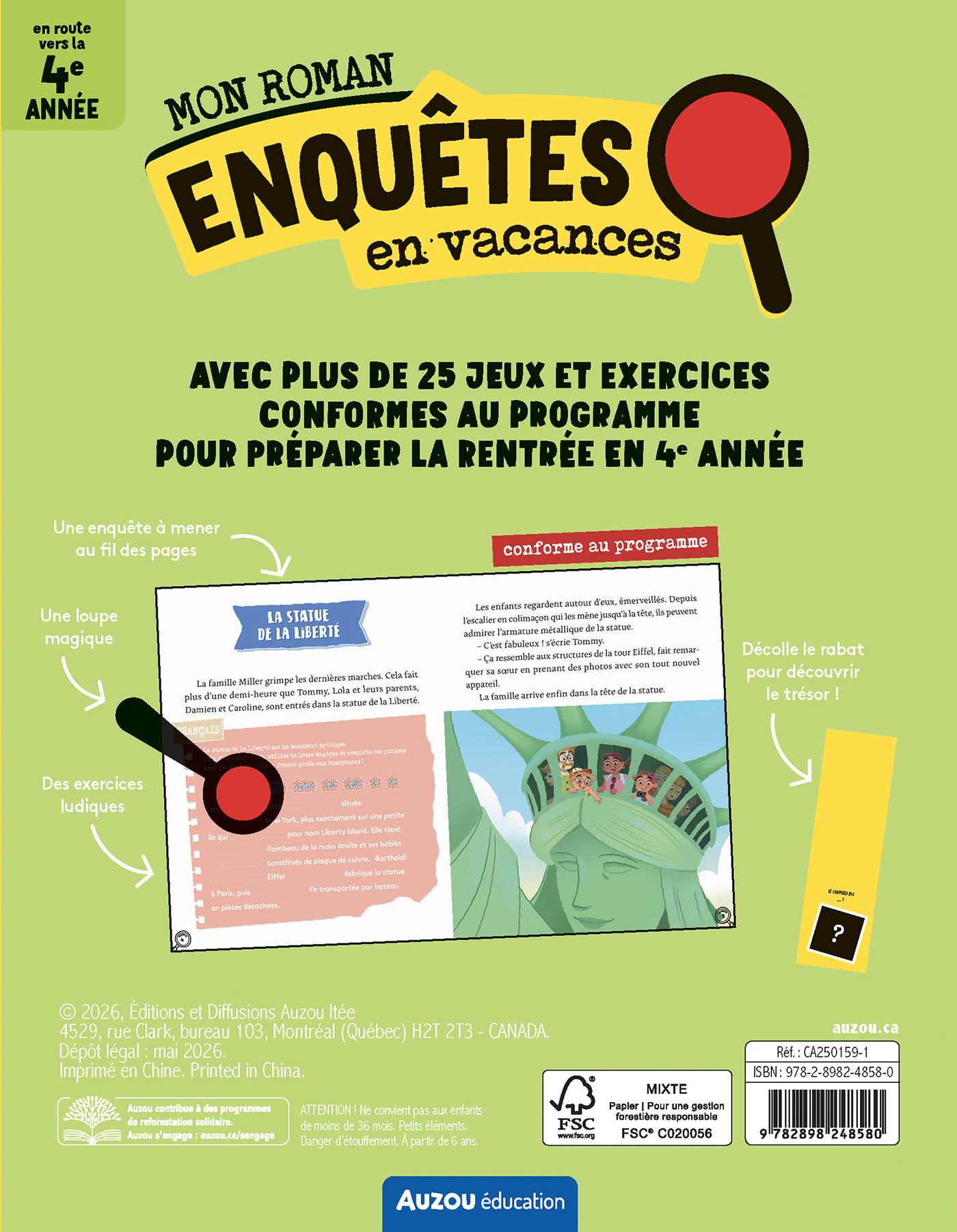 Mon Roman - Enquêtes 3E Année - Le Trésor De New York