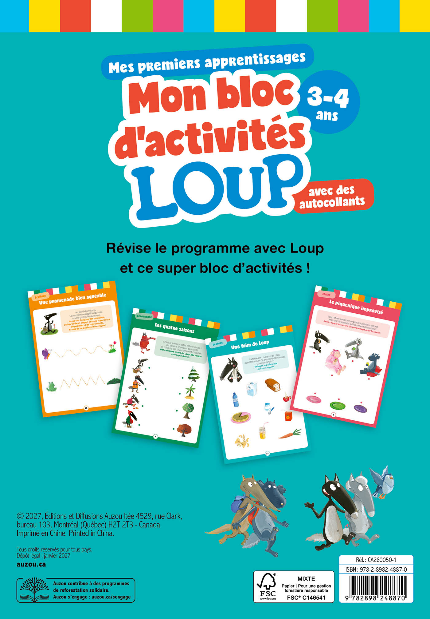 Mon Bloc D'activités Loup - Mes Premiers Apprentissages