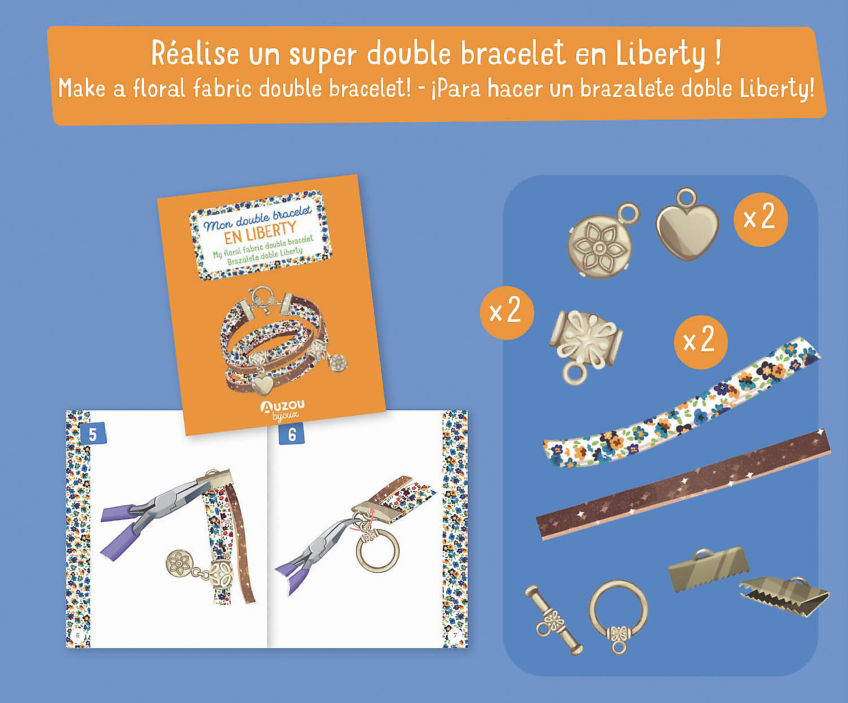 Mon Superbe Bijou - Mon Double Bracelet En Liberty Mon Superbe Bijou - Mon Double Bracelet En Liberty
