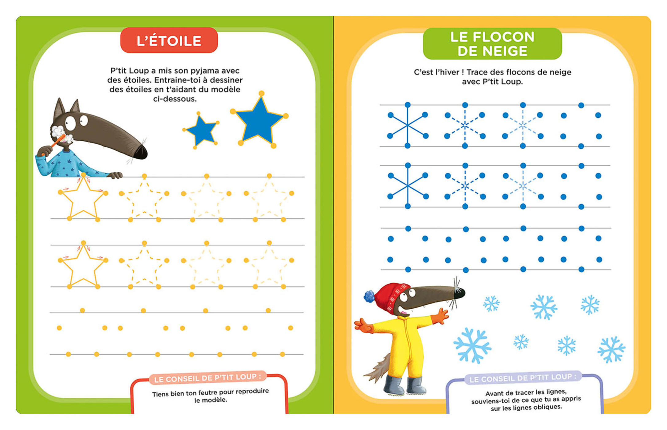 P'tit Loup Mes Activités Effacables - Les Tracés