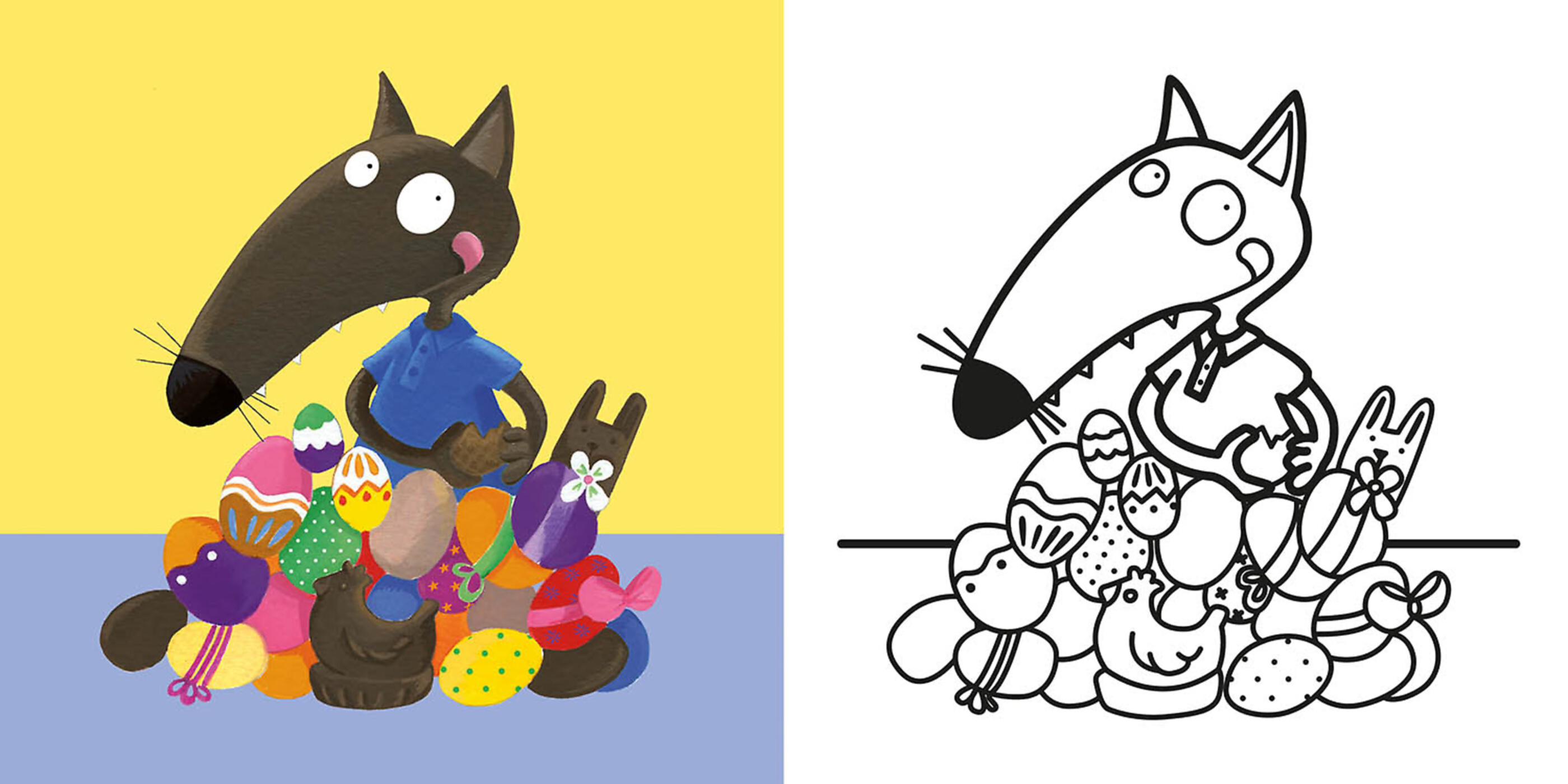 Mes Premiers Coloriages - P'tit Loup - Joyeuses Pâques