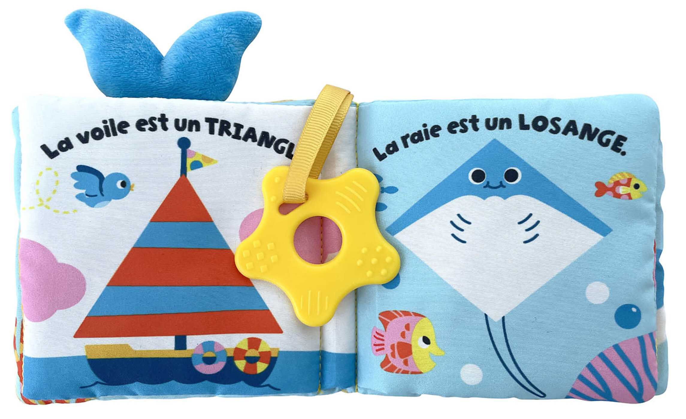 Livre Tissu À Mâchouiller - Petite Baleine Livre Tissu À Mâchouiller - Petite Baleine