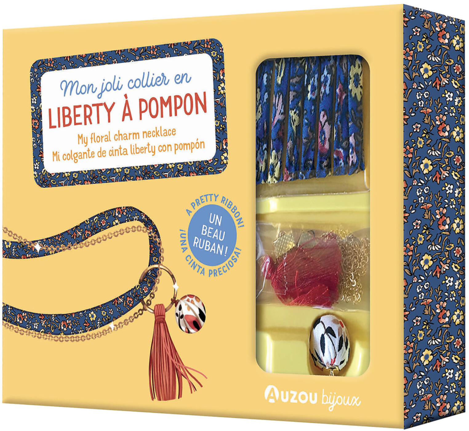 Mon Superbe Bijou - Mon Joli Collier En Liberty À Pompon Mon Superbe Bijou - Mon Joli Collier En Liberty À Pompon