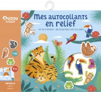 Ma pochette d'artiste - Mes autocollants en relief - Animaux