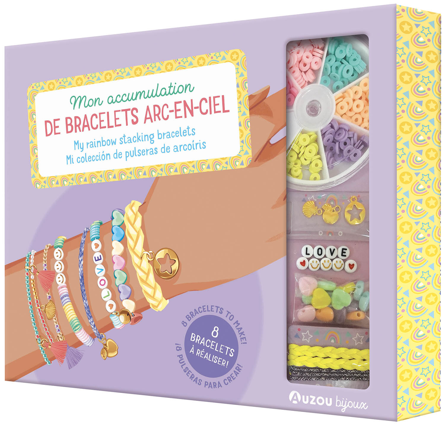 Ma Boîte À Bijoux - Mon Accumulation De Bracelets Arc-En-Ciel Ma Boîte À Bijoux - Mon Accumulation De Bracelets Arc-En-Ciel