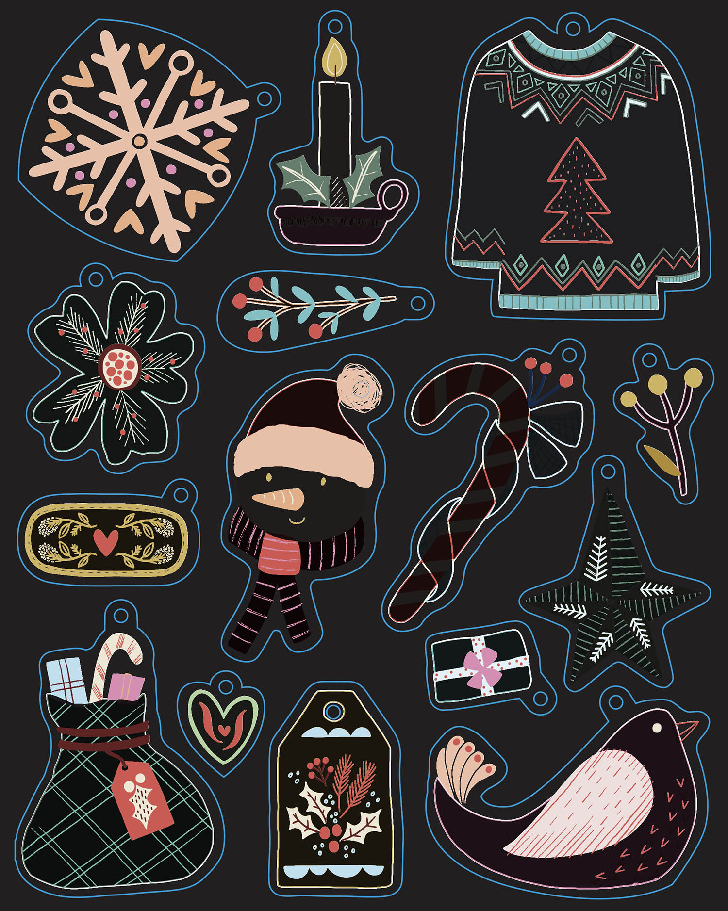 Ma Pochette D'artiste - Mes Jolies Décorations À Pailleter Et À Gratter - Hiver Magique
