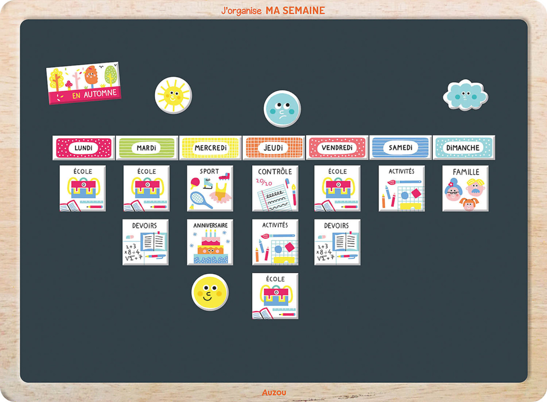 Mon Tableau J'organise Ma Semaine Mon Tableau J'organise Ma Semaine