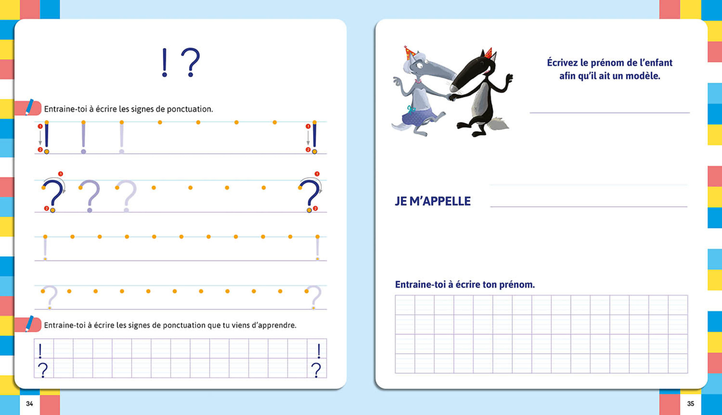 Mon Cahier D'écriture Lettres Bâtons Avec Loup Mon Cahier D'écriture Lettres Bâtons Avec Loup