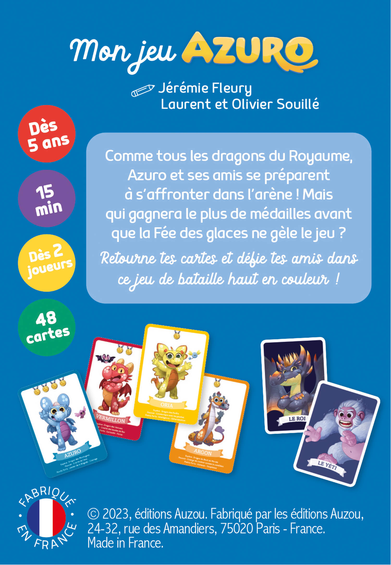 Jeu De Cartes - Azuro - La Bataille Des Dragons Jeu De Cartes - Azuro - La Bataille Des Dragons