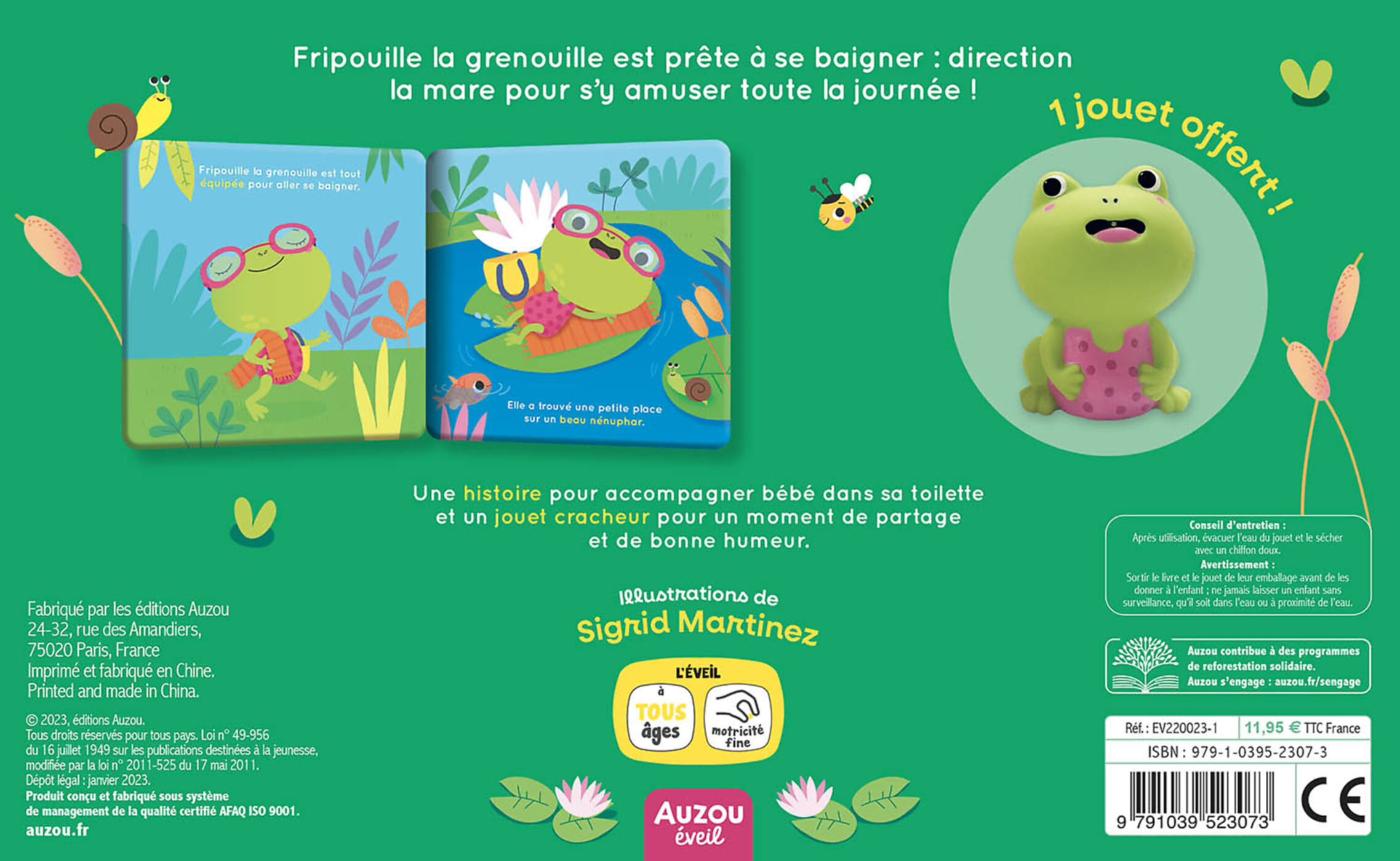 Mon Premier Livre De Bain - Fripouille La Grenouille (Valisette Carton) Mon Premier Livre De Bain - Fripouille La Grenouille (Valisette Carton)