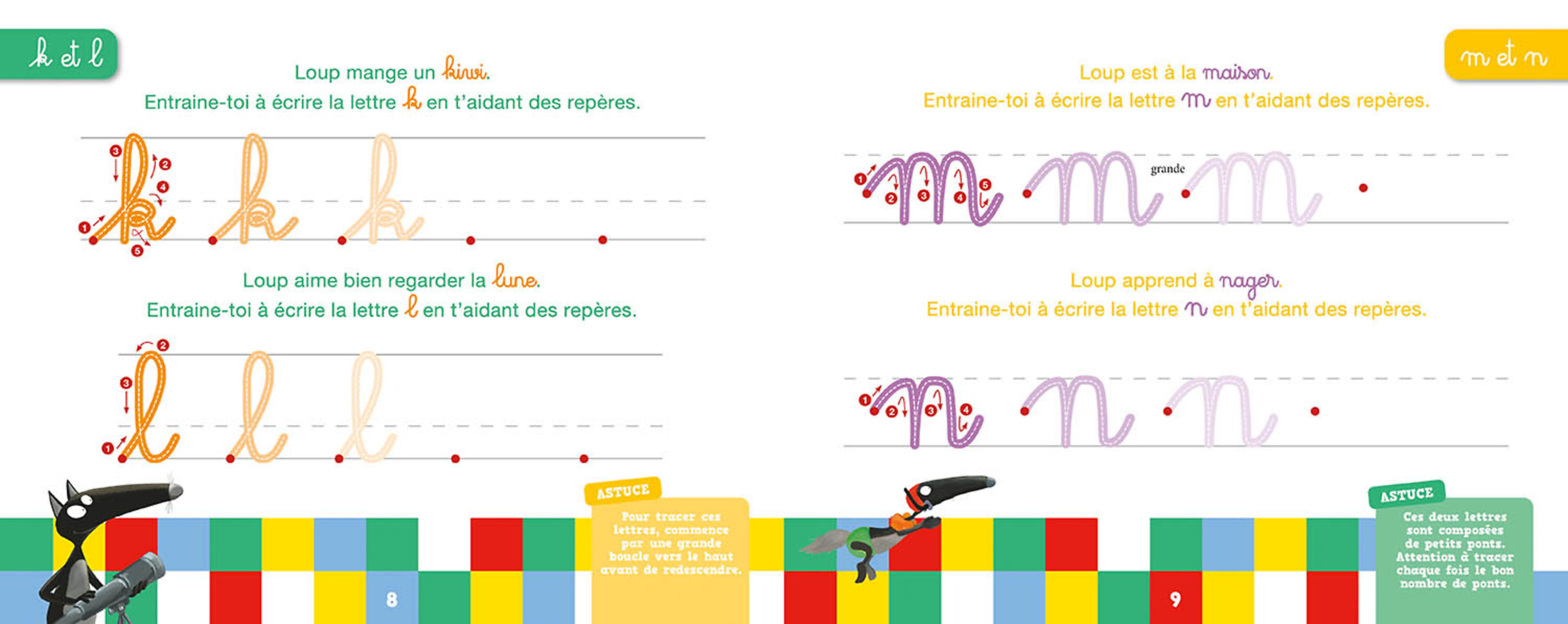 Livre Ardoise - Les Lettres Minuscules Avec Loup Livre Ardoise - Les Lettres Minuscules Avec Loup