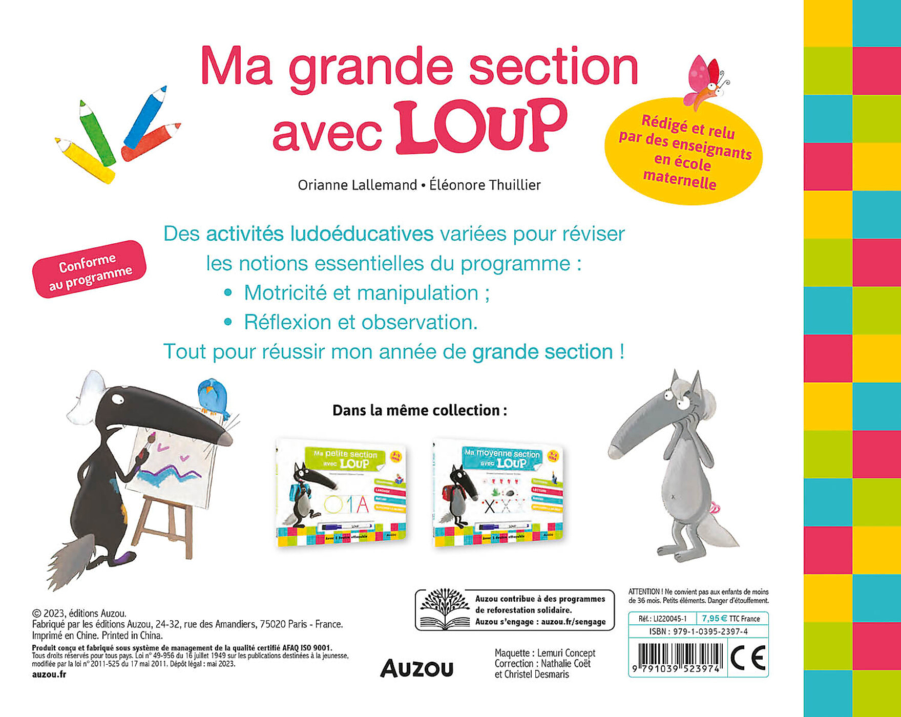Ma Grande Section Avec Loup - Livre-Ardoise