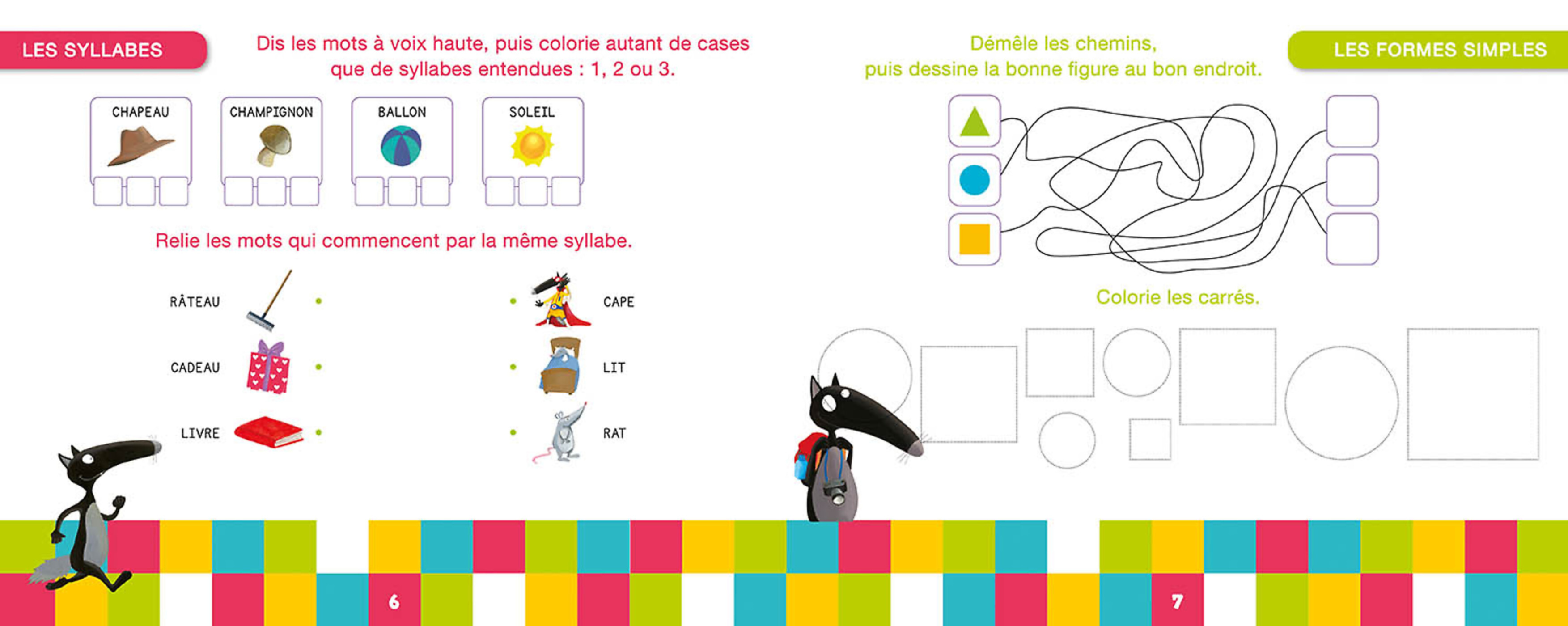 Ma Moyenne Section Avec Loup - Livre-Ardoise