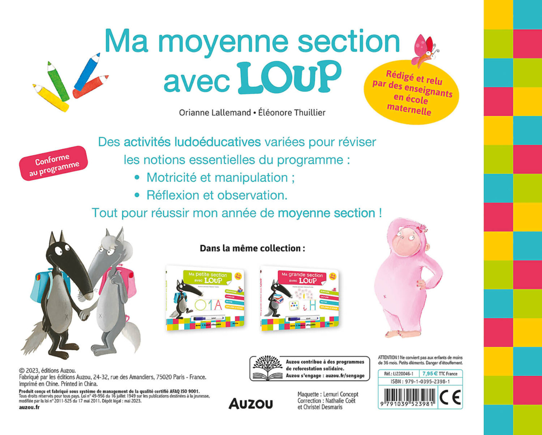 Ma Moyenne Section Avec Loup - Livre-Ardoise
