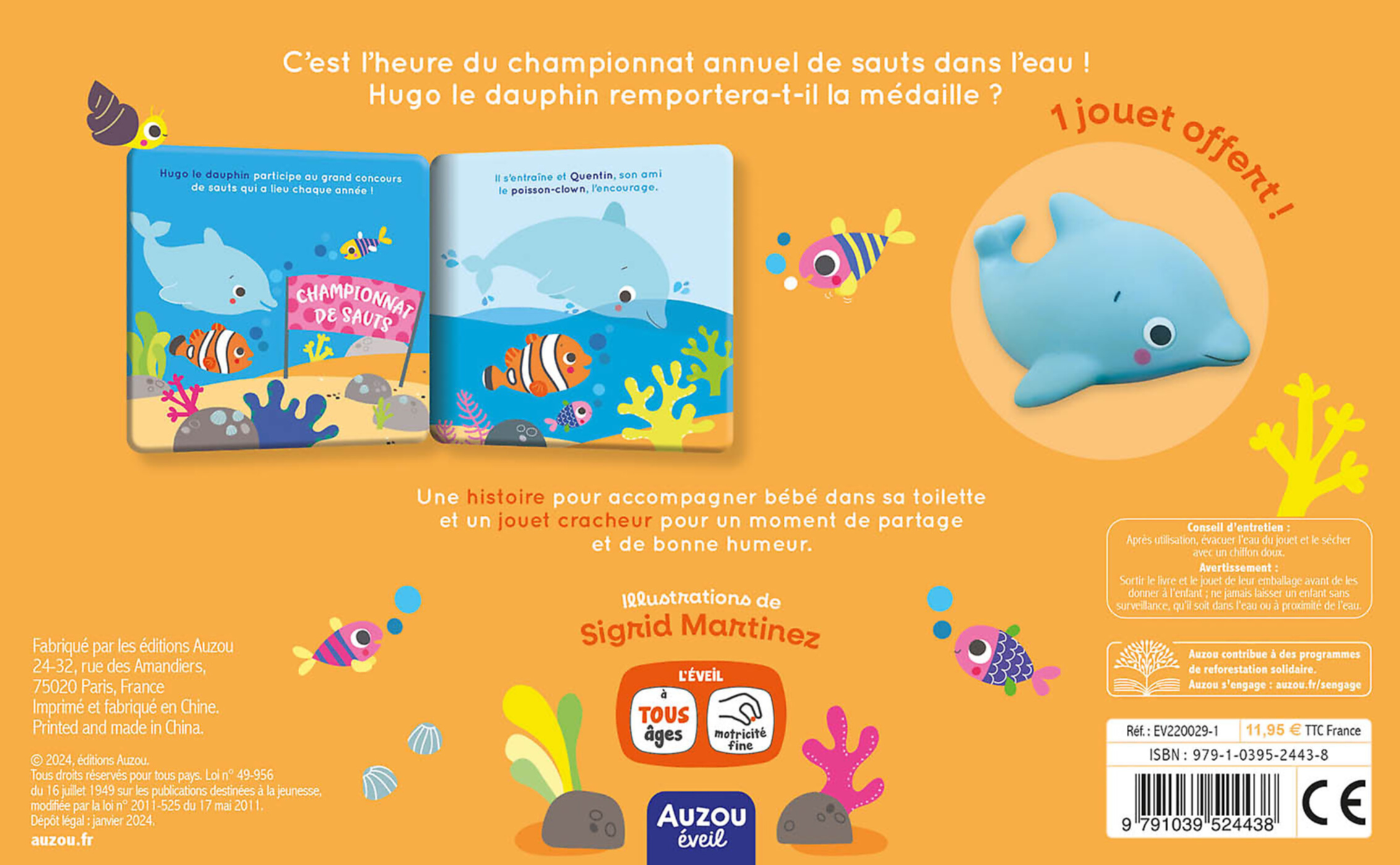 Mon Premier Livre De Bain - Hugo Le Dauphin  (Valisette Carton)
