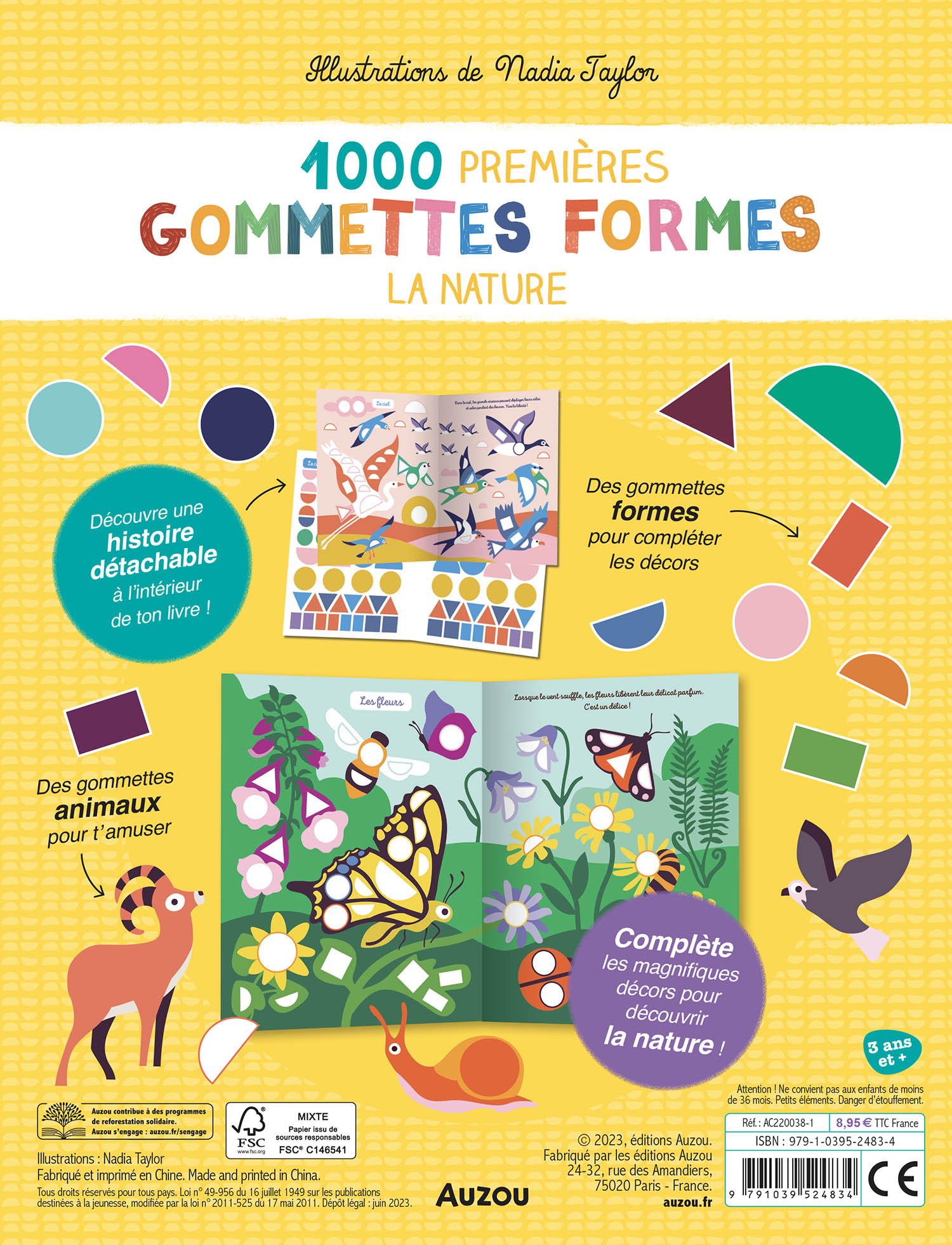 Mes Tout Premiers Autocollants - 1000 Premières Gommettes Formes - La Nature