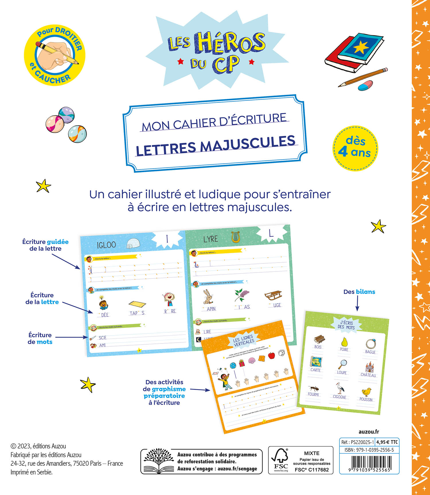 Les Héros Du Cp - Mon Cahier D'écriture - Lettres Majuscules Les Héros Du Cp - Mon Cahier D'écriture - Lettres Majuscules