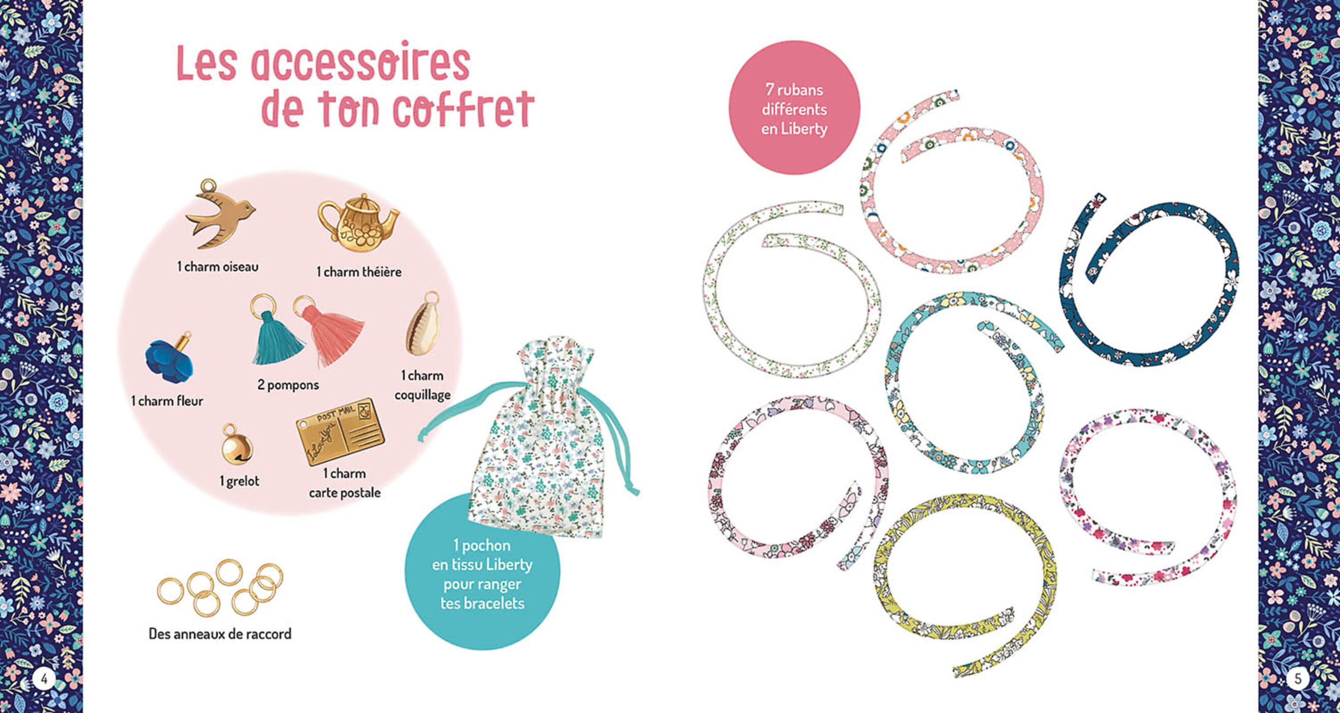 Ma Boîte À Bijoux - Mon Semainier De 7 Bracelets En Liberty