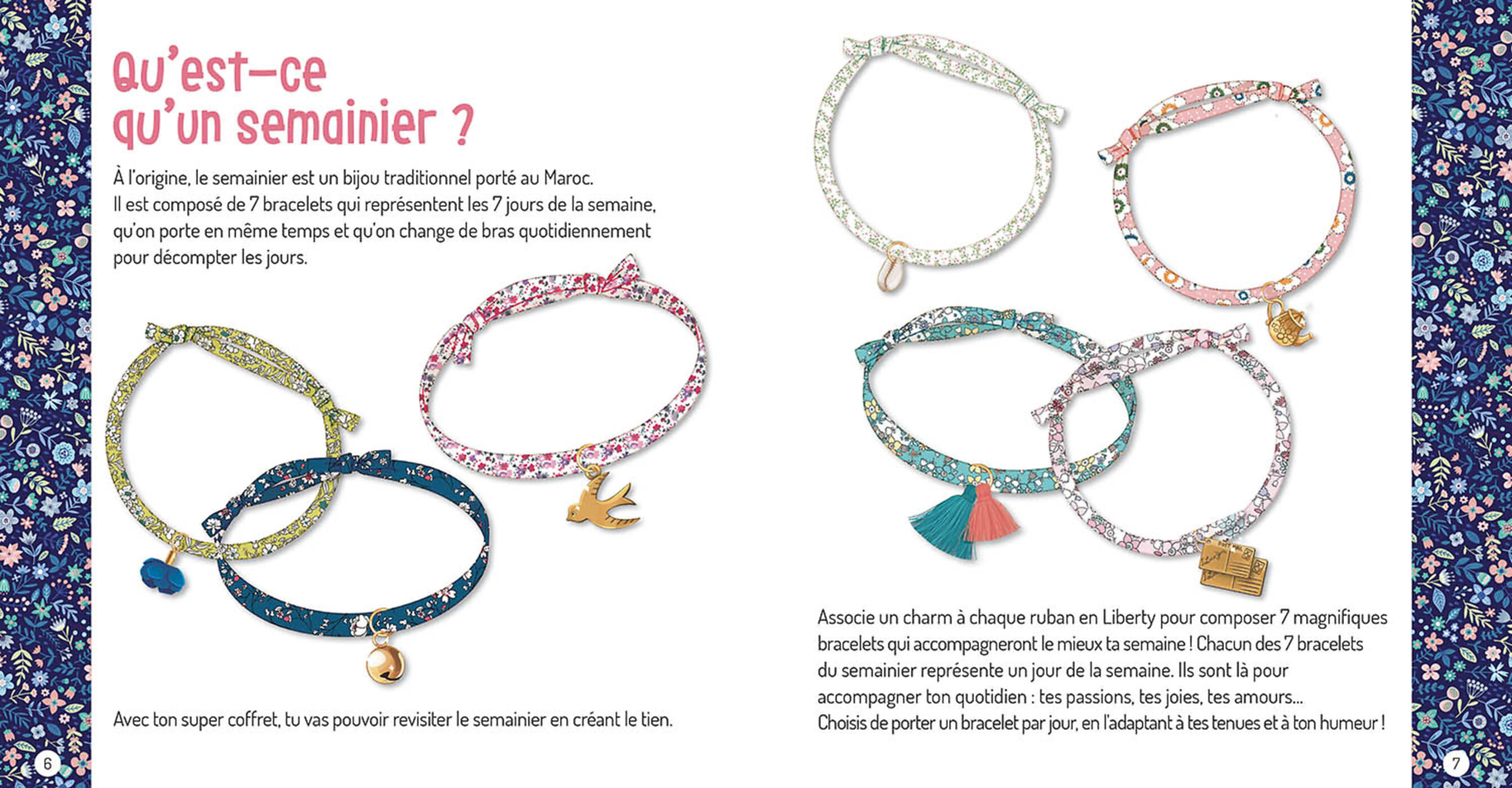 Ma Boîte À Bijoux - Mon Semainier De 7 Bracelets En Liberty