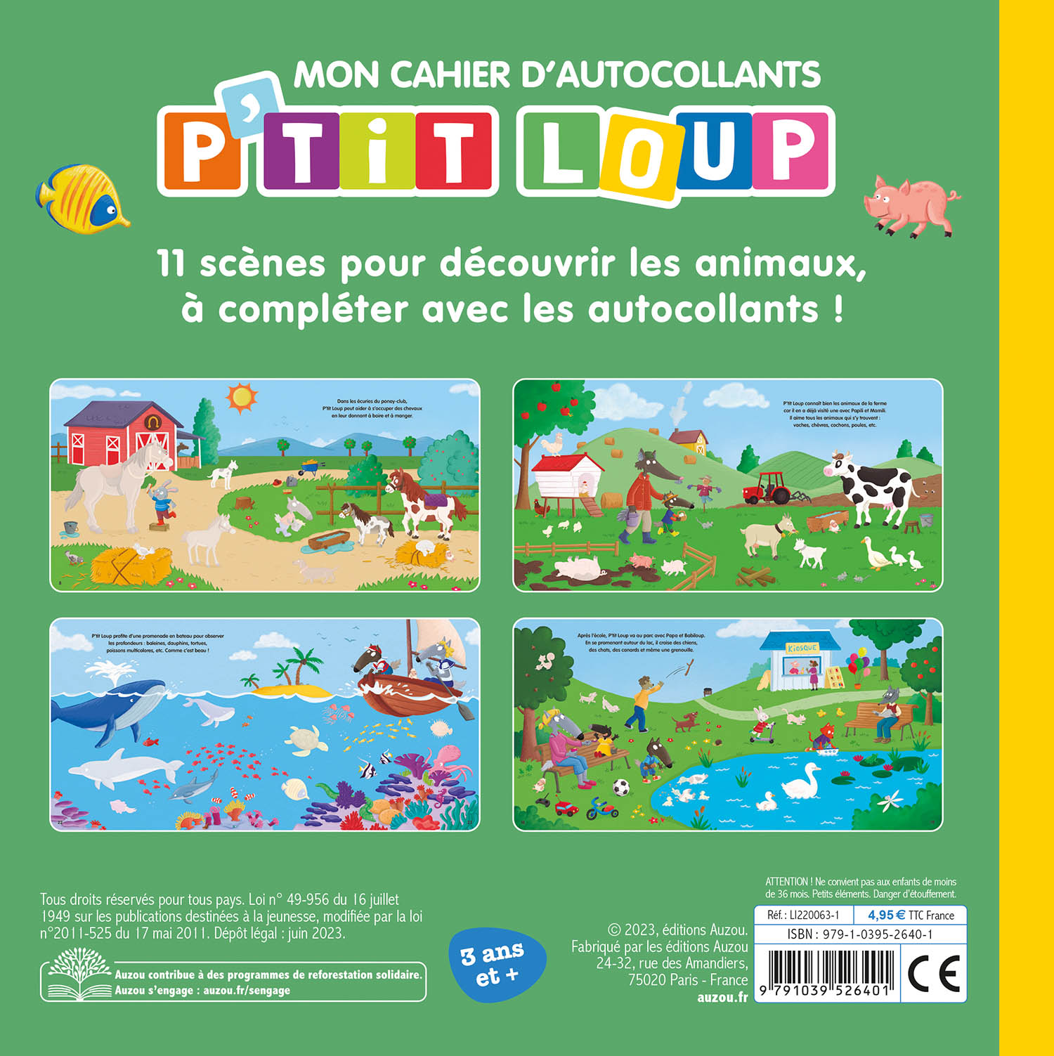 Mon Cahier D'autocollants P'tit Loup - Les Animaux Mon Cahier D'autocollants P'tit Loup - Les Animaux