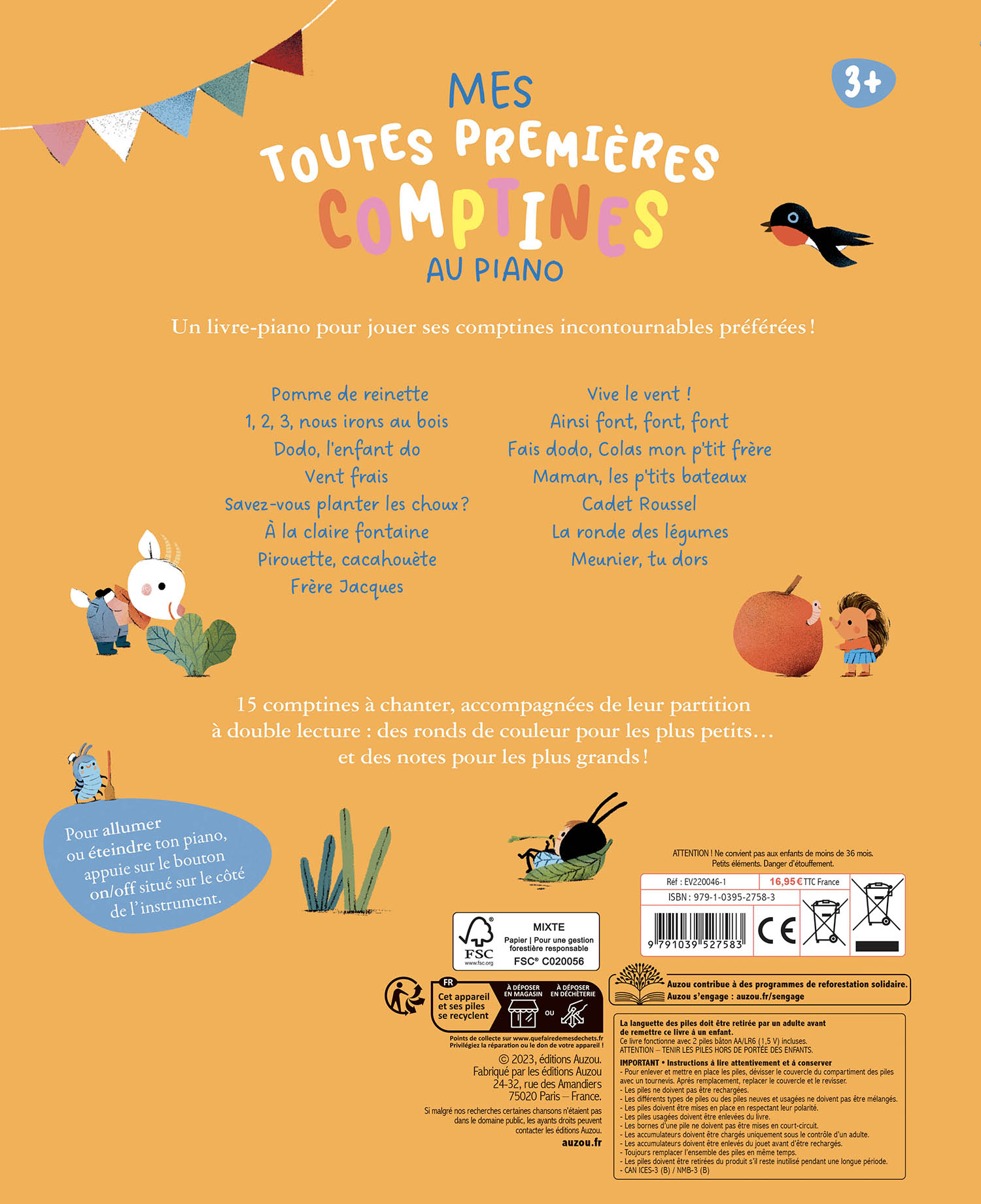 Mon Livre Piano - Mes Toutes Premières Comptines Au Piano