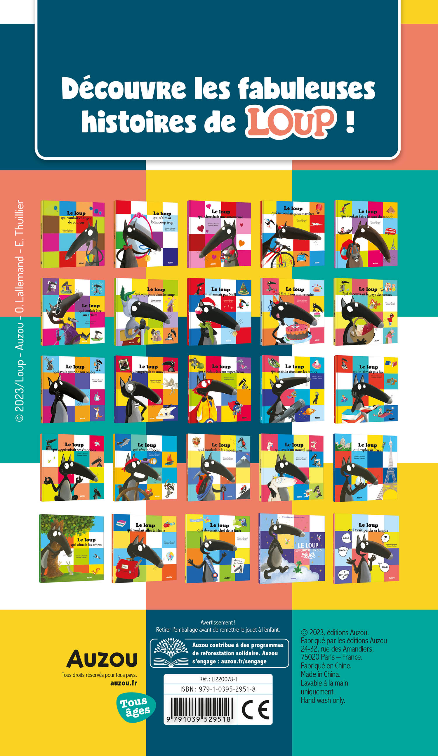 Ma Peluche Loup Pyjama Licorne