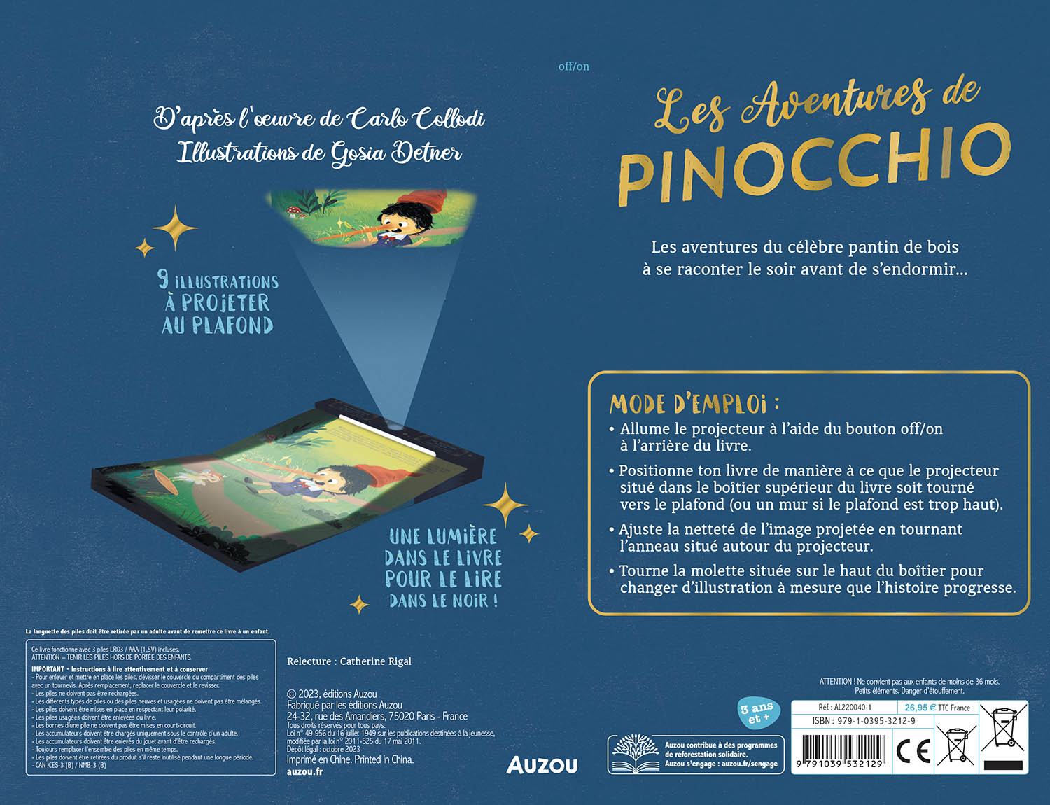 Livre Projecteur - Les Aventures De Pinocchio