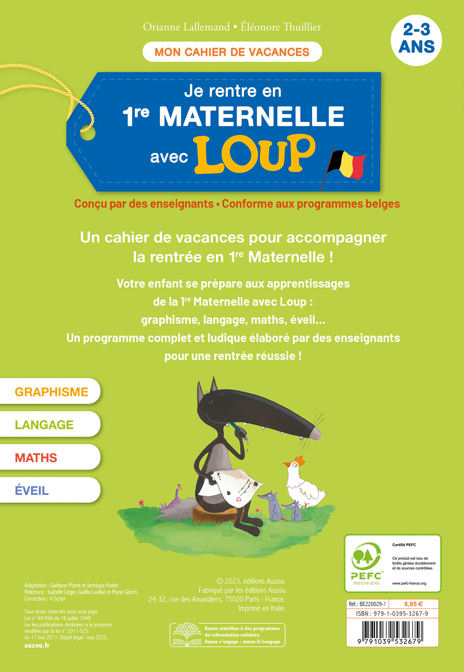 Je Rentre En 1Re Maternelle Avec Loup