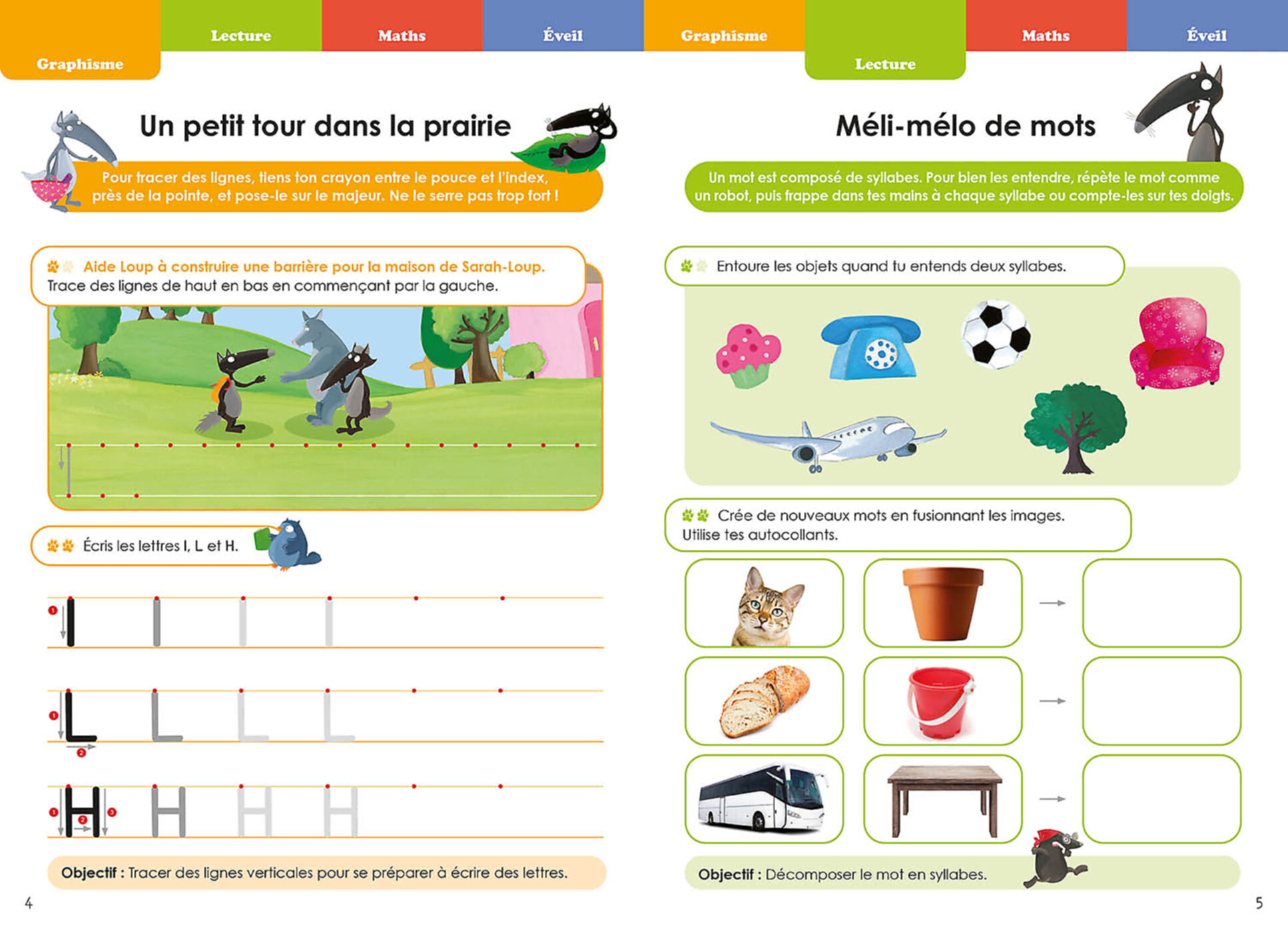 Je Rentre En 3E Maternelle Avec Loup Je Rentre En 3E Maternelle Avec Loup