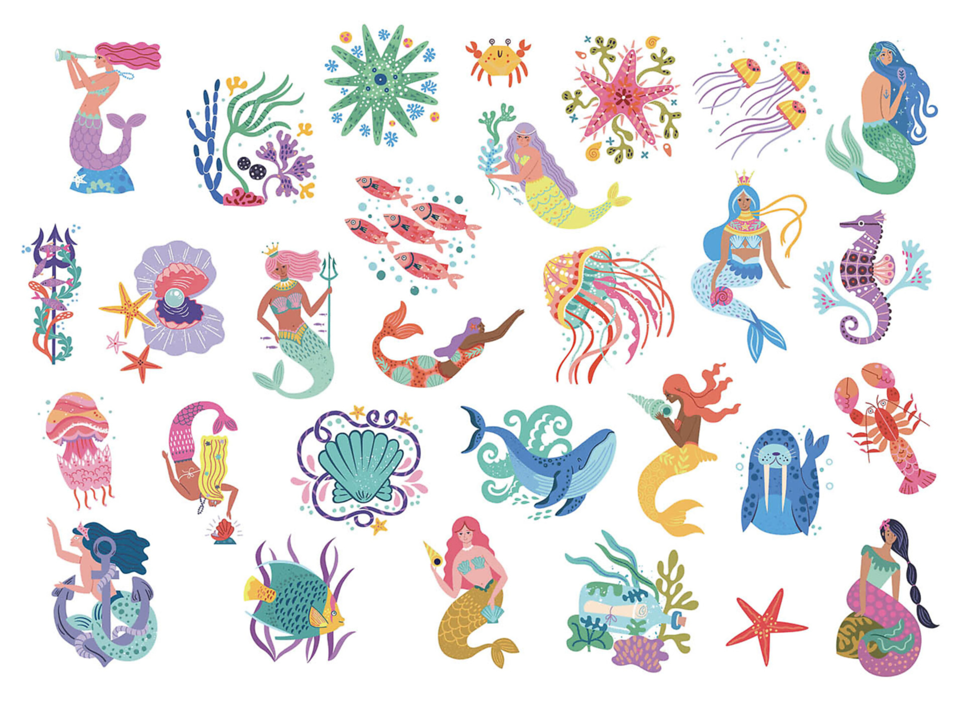 Mes P'tits Tattoos - Sirènes Et Océans