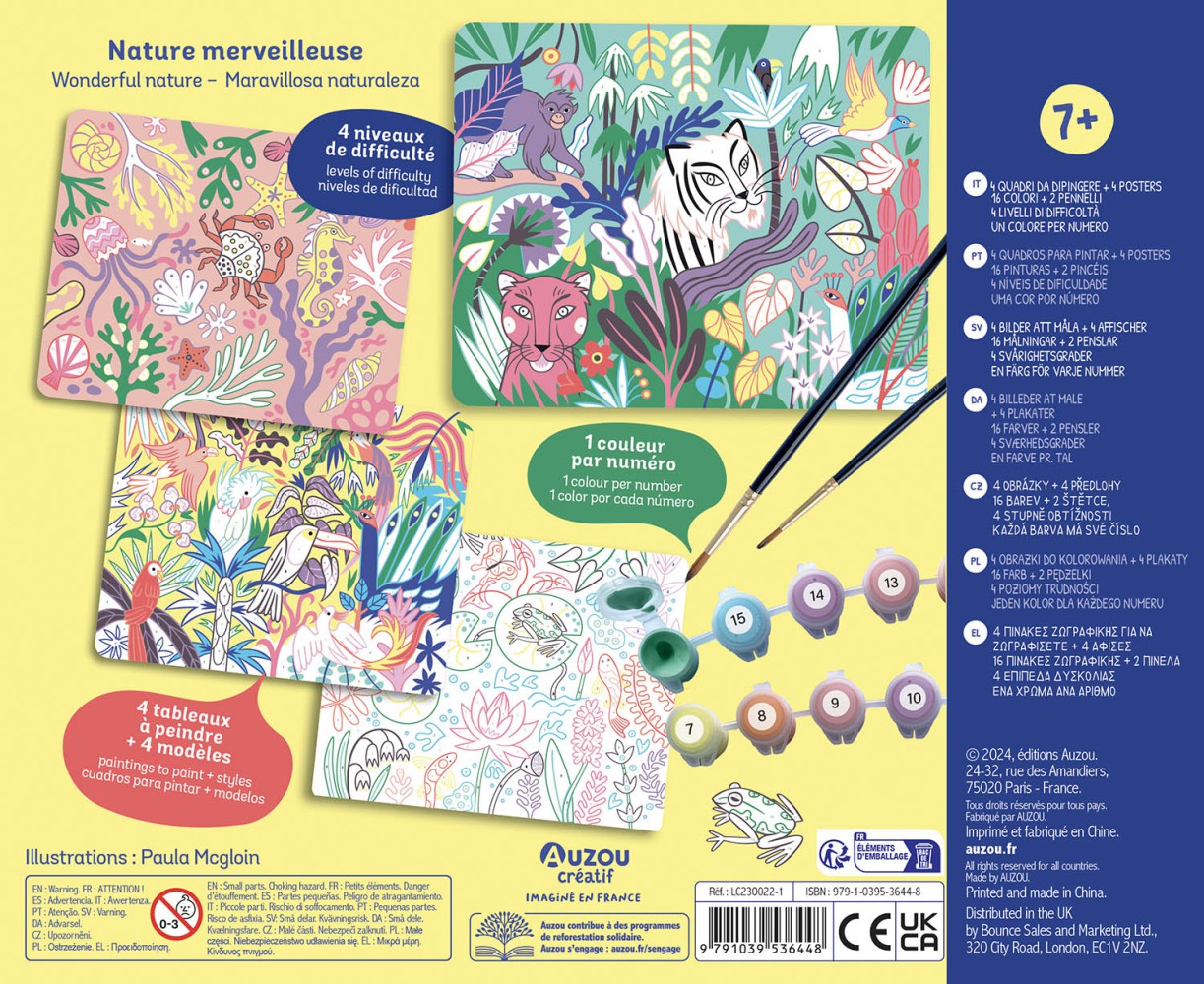 Mon Coffret D'artiste - Mes 4 Peintures Au Numéro : Merveilleuse Nature